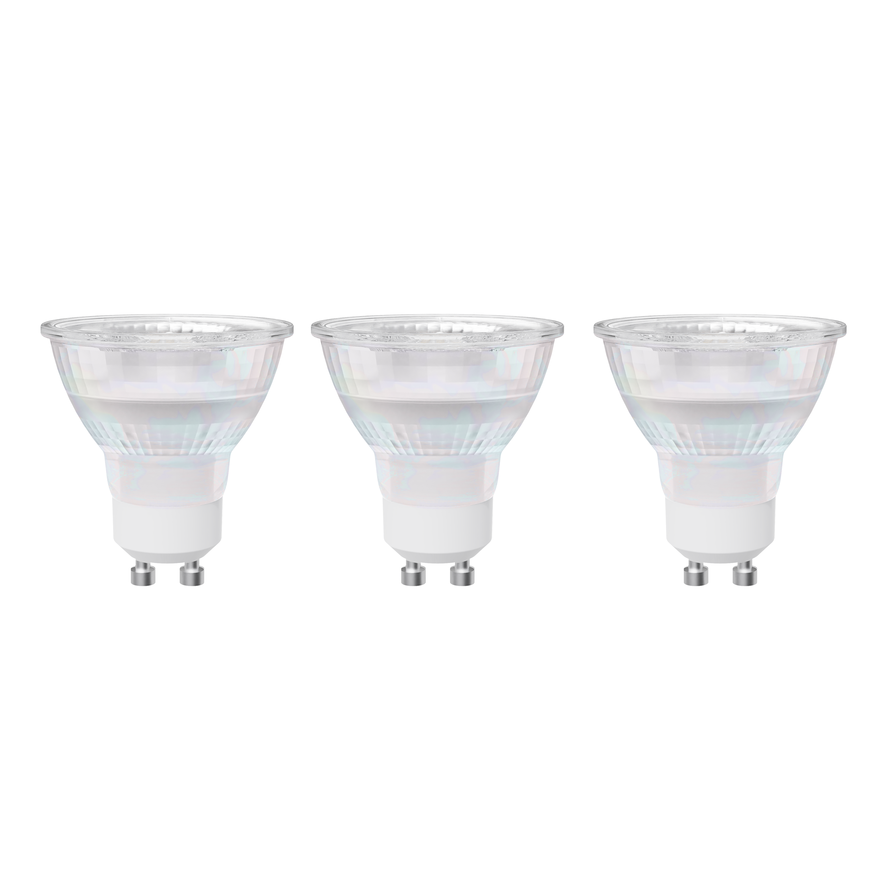 Lot de 3 ampoules led réflecteur GU10, 100°, 450Lm = 50W, blanc chaud, LEXMAN - 2