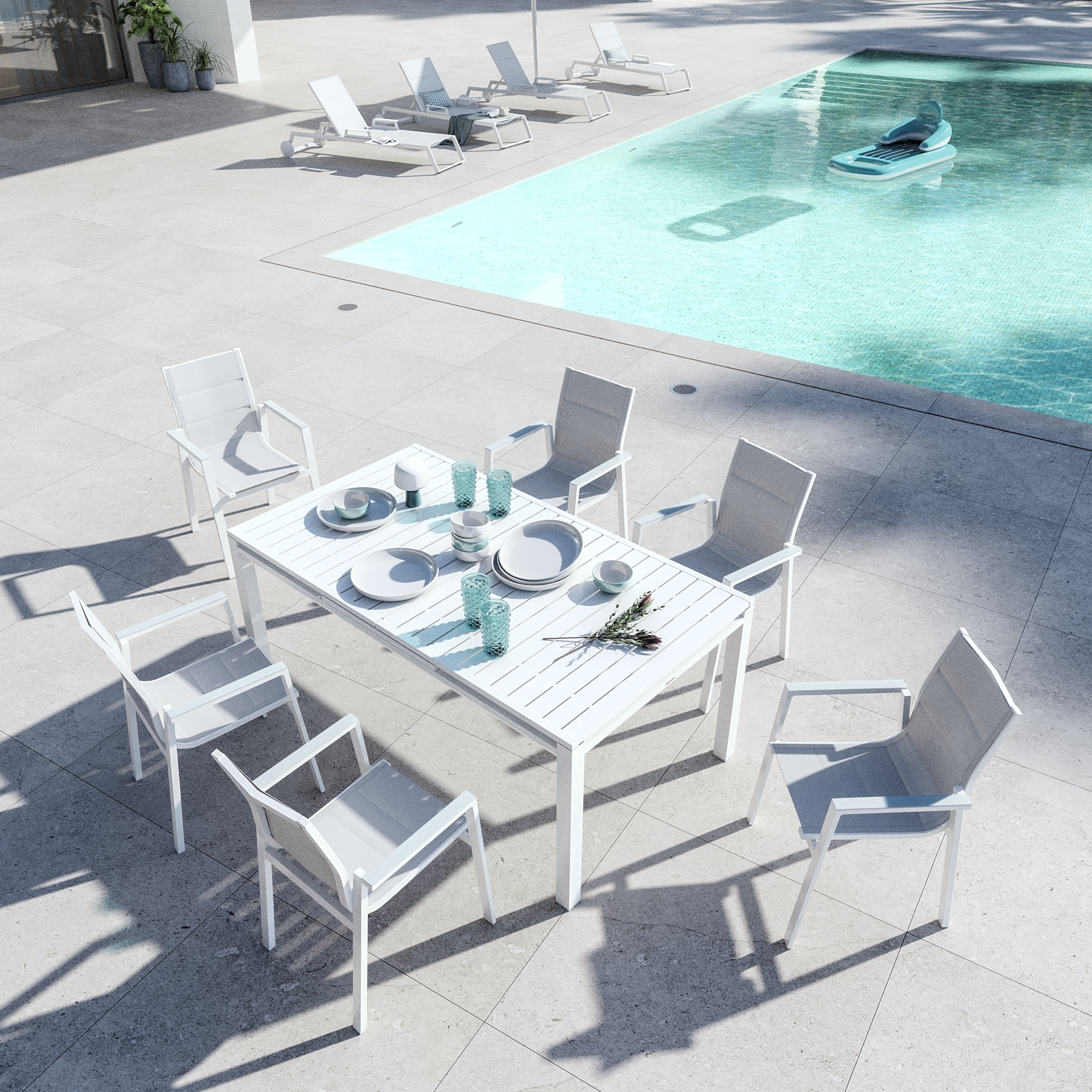 Cadeira de alumínio NATERIAL ORION GAMMA BRANCO - 18