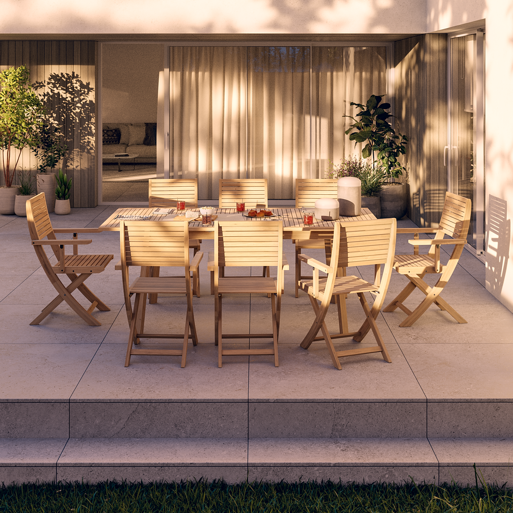 Lot de 2 fauteuils en acacia Solaris II NATERIAL - 4