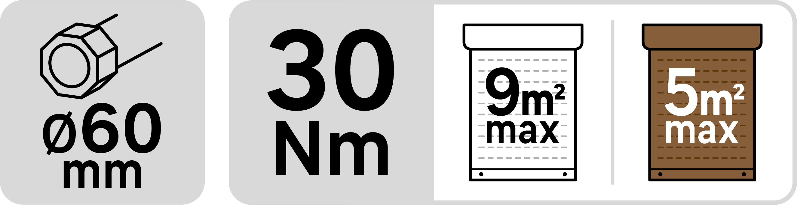 Motorizzazione tapparella avvolgibile LEXMAN WSS50-30/13-L 30 nm - 9