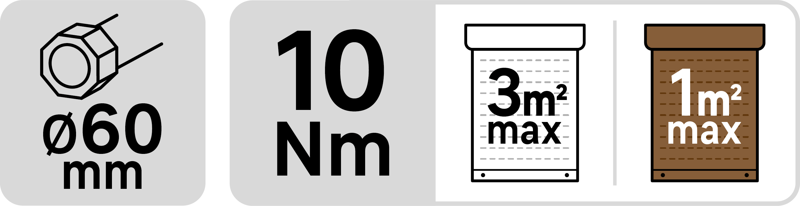 Moteur volet roulant filaire LEXMAN, 10 N.m Diam.60 mm, 20 kg max - 6