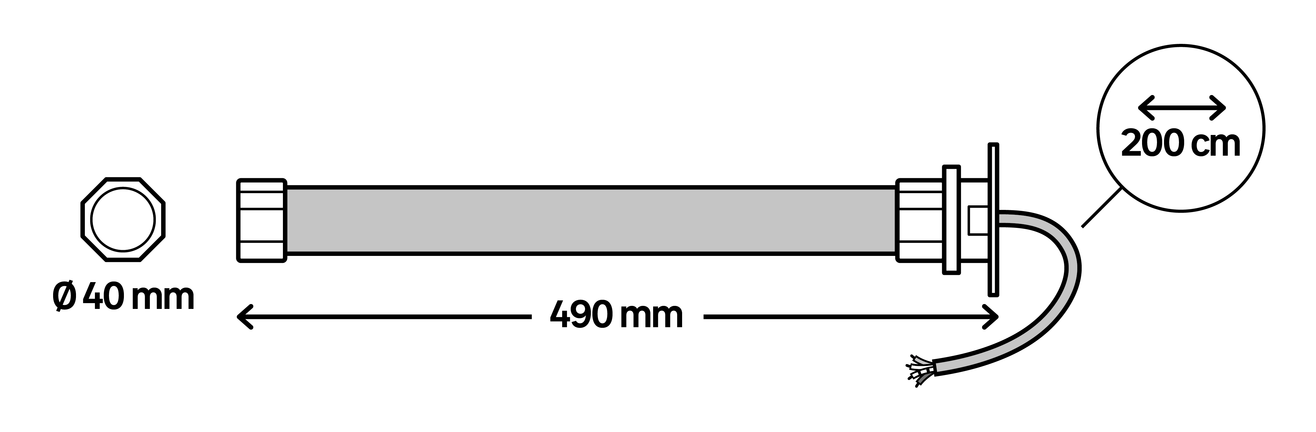 Moteur volet roulant filaire LEXMAN, 10 N.m Diam.40 mm, 30 kg max - 5