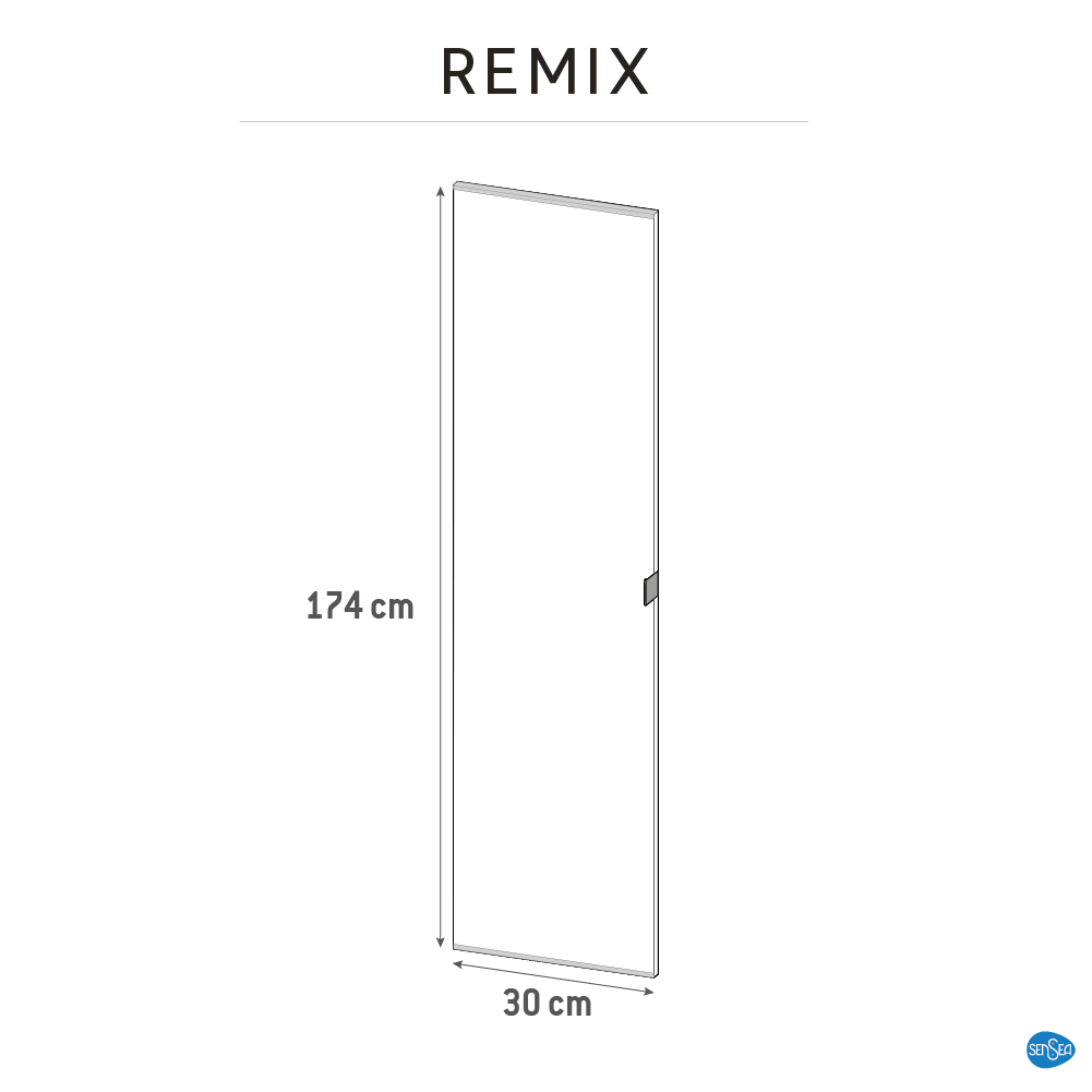 Porte-miroir, l.30 x H.173 x P.1.8cm, Remix - 7