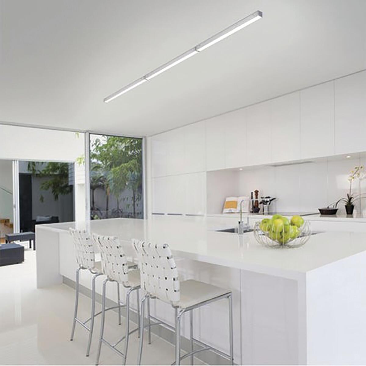 Plafoniera LED Slimline Ø 100 cm argento IP20 bianco naturale INSPIRE - 5