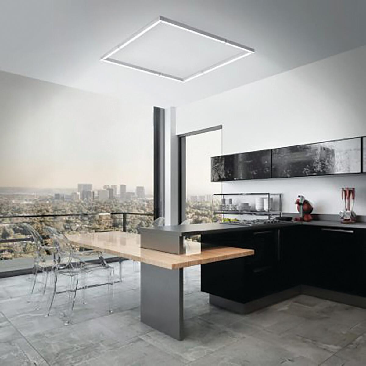 Plafoniera LED Slimline Ø 100 cm argento IP20 bianco naturale INSPIRE - 4