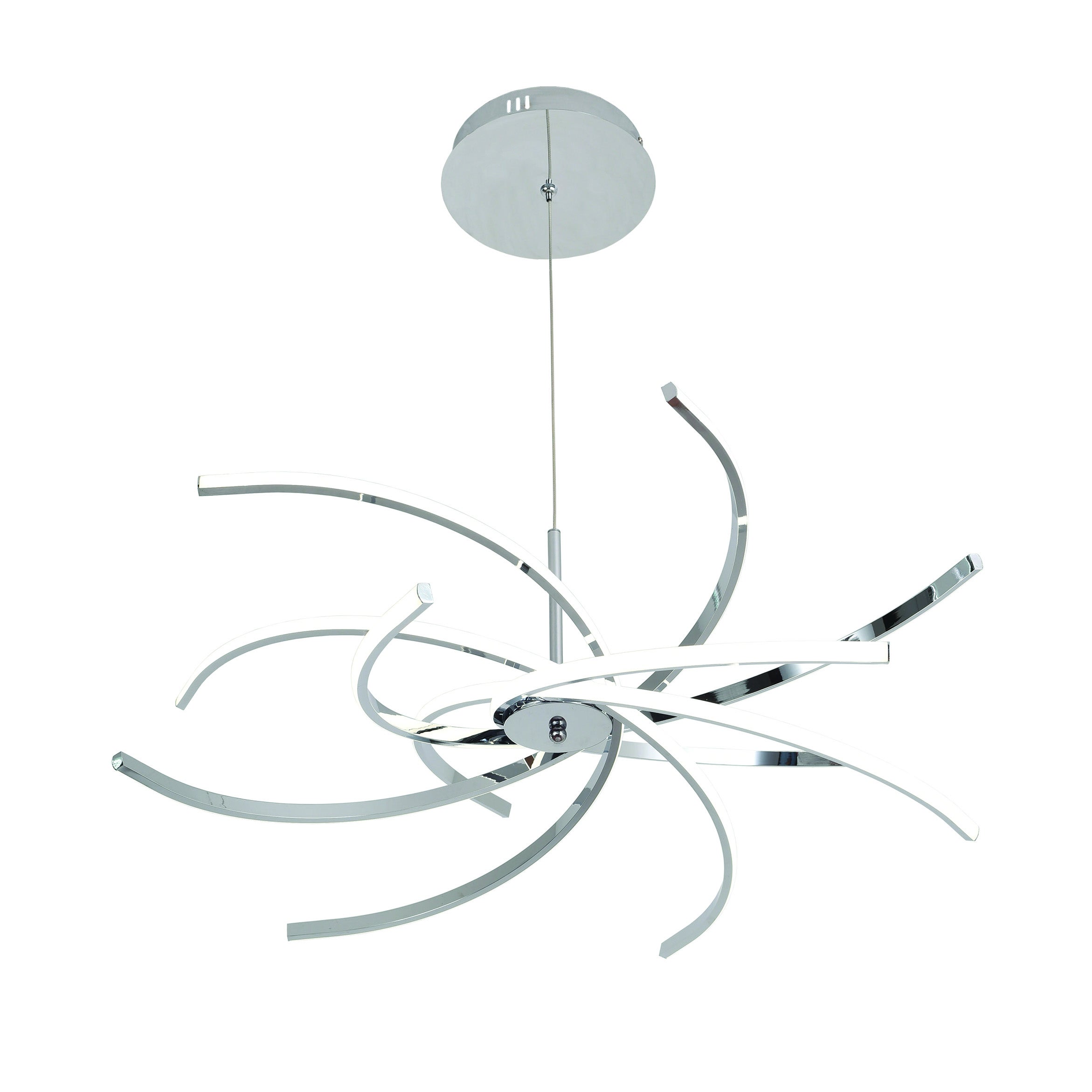 Lampadario LED neoclassico Anuk bianco Ø70cm, luce naturale 4000 lumen