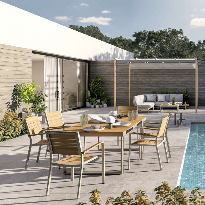 SILLA MENORCA POLLYWOOD METAL IONIZADO