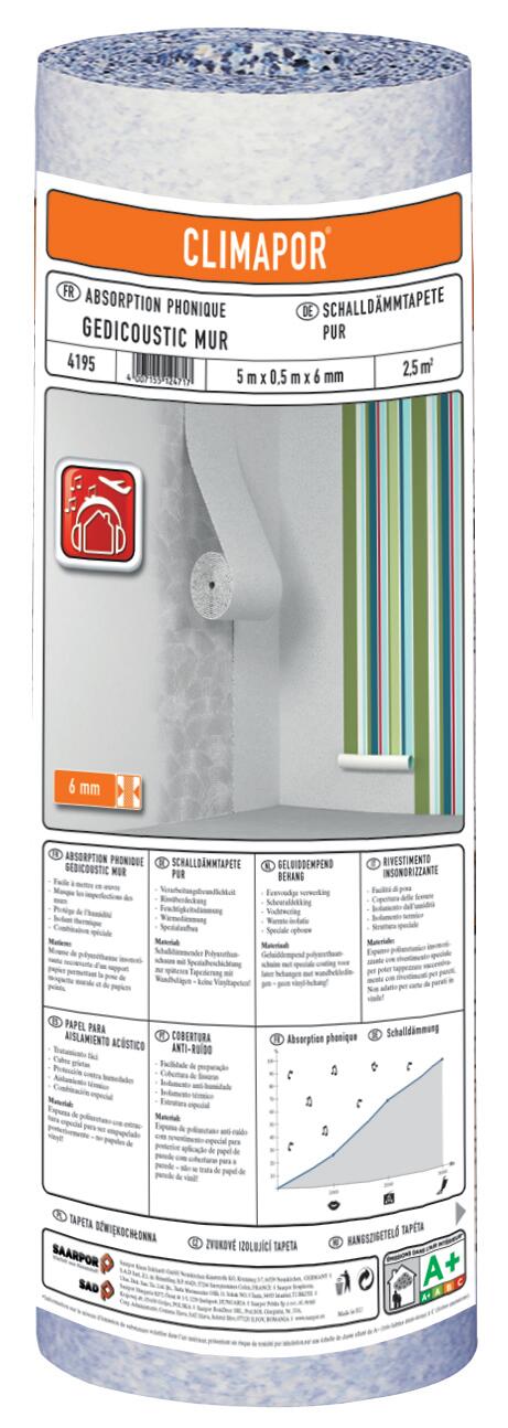 Rouleau mousse de polyuréthane paroi SAD l.0.5