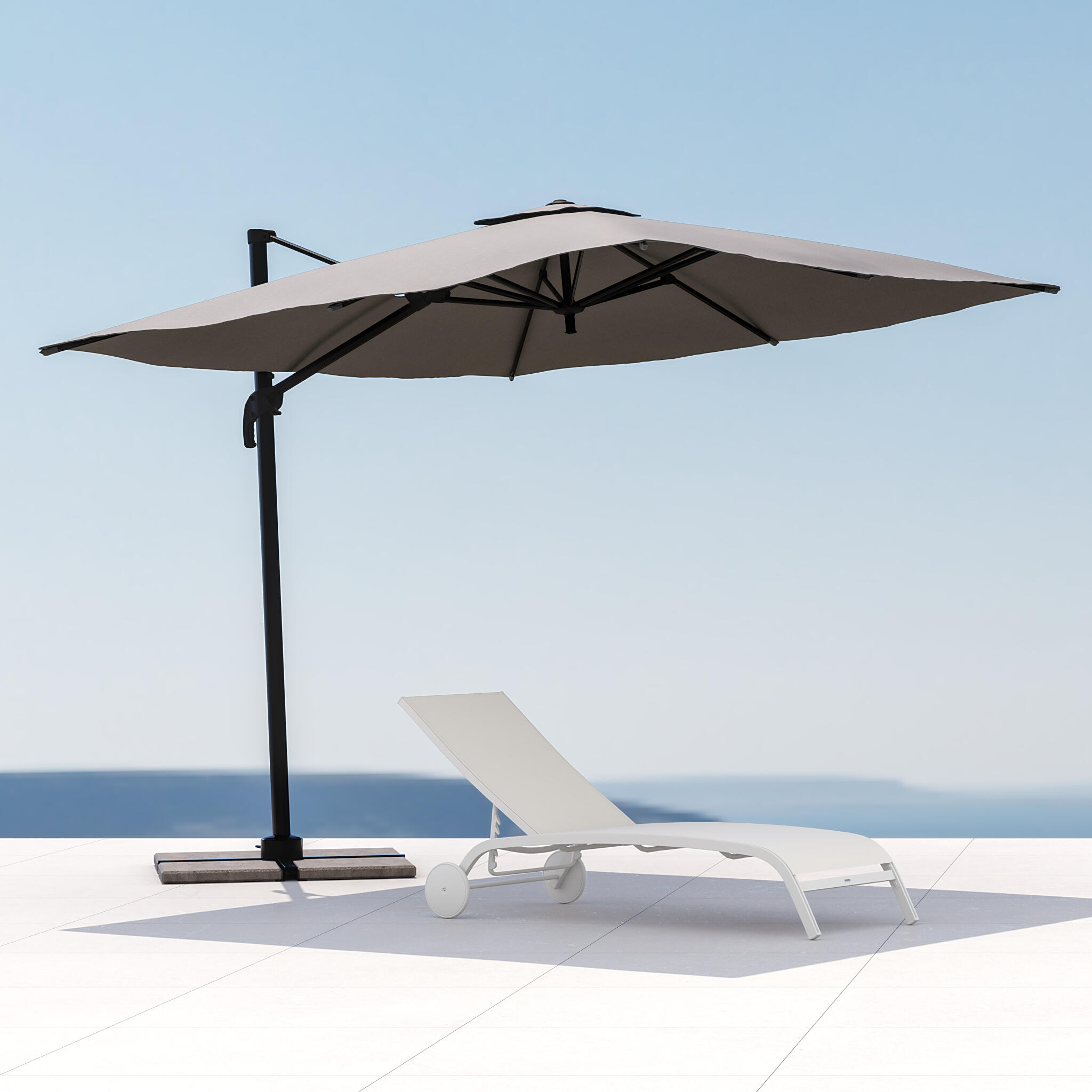 Chapéu de sol NATERIAL AURA ANTRACITE 290X290CM - 18