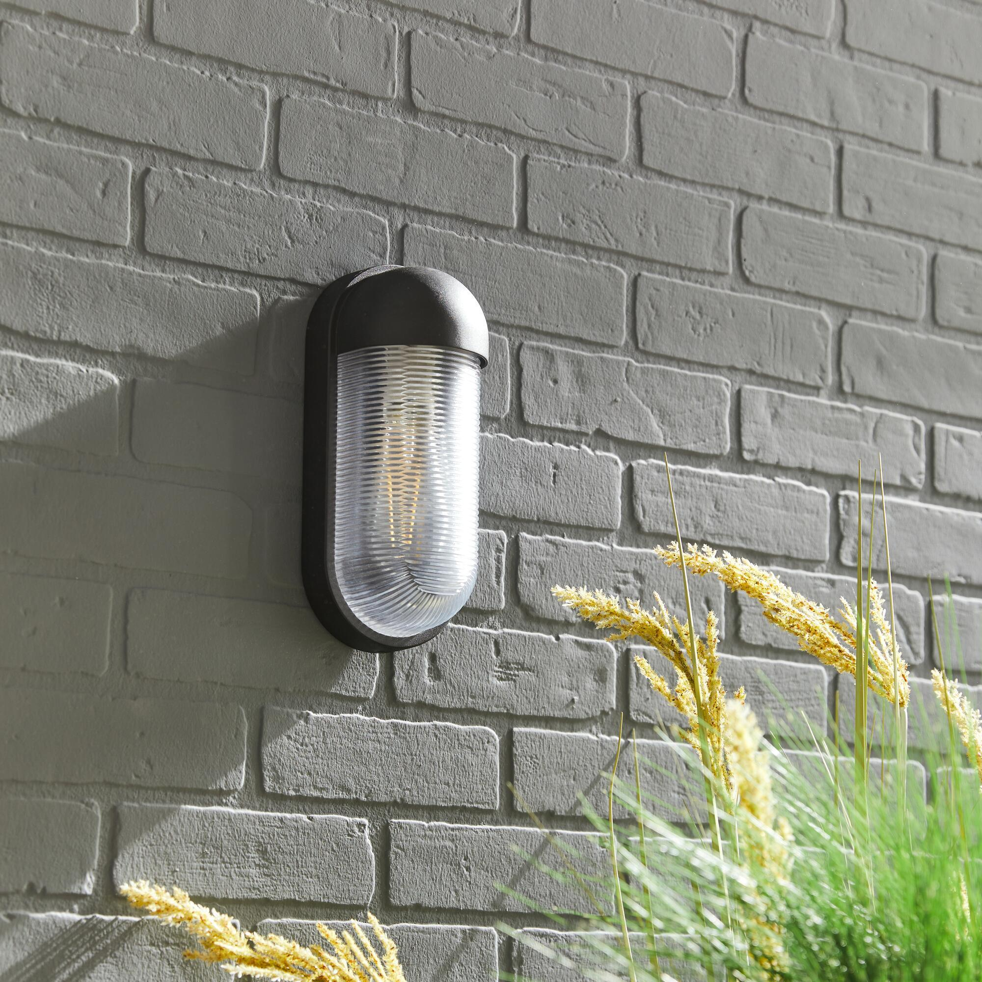 Applique E27, aluminium / verre, noir, Ushi, INSPIRE - 2