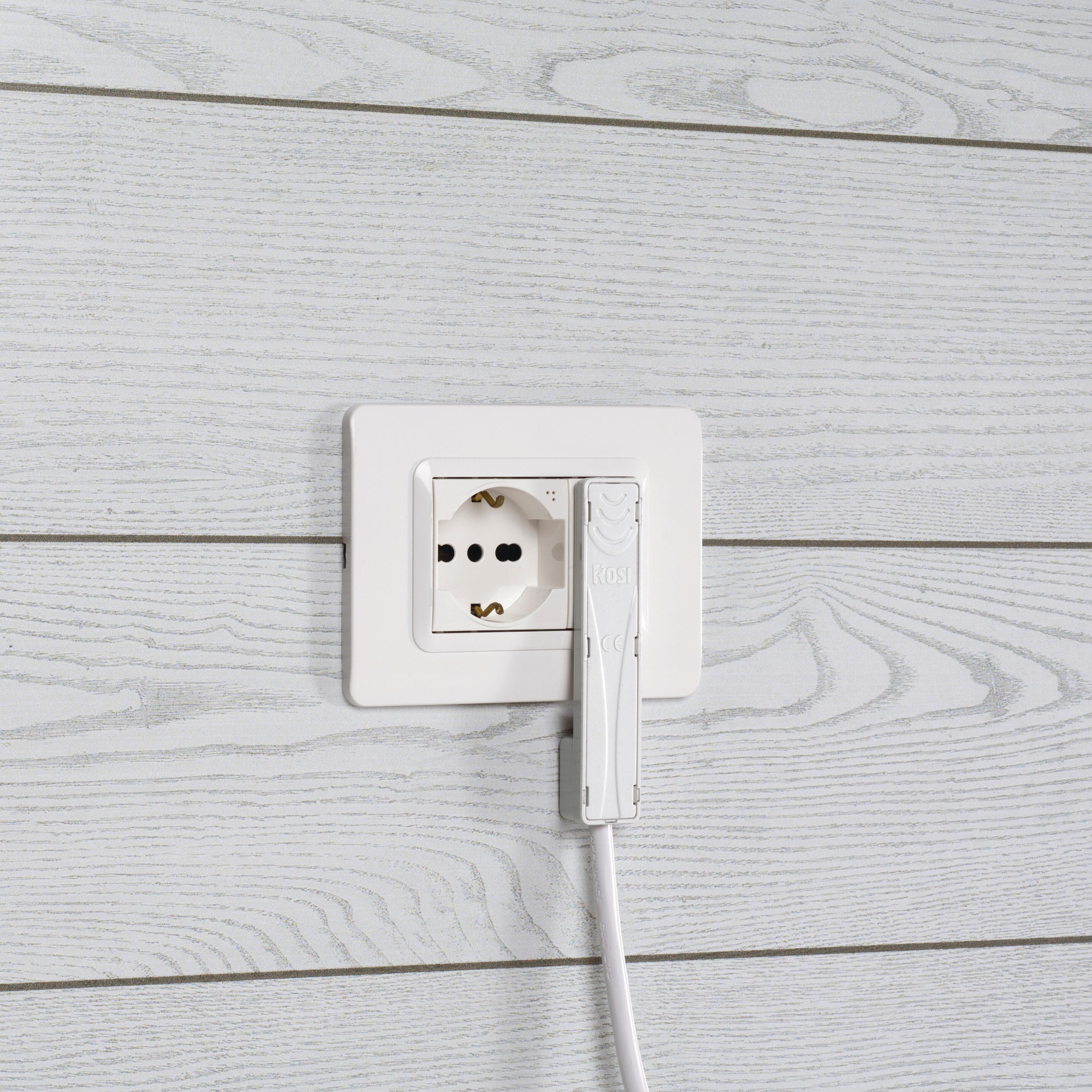 Prolunga elettrica ROSI 0.5m bianco H05VV-F, 3G0.75 mm² spina 2P+T 10A, presa 2P+T - 2