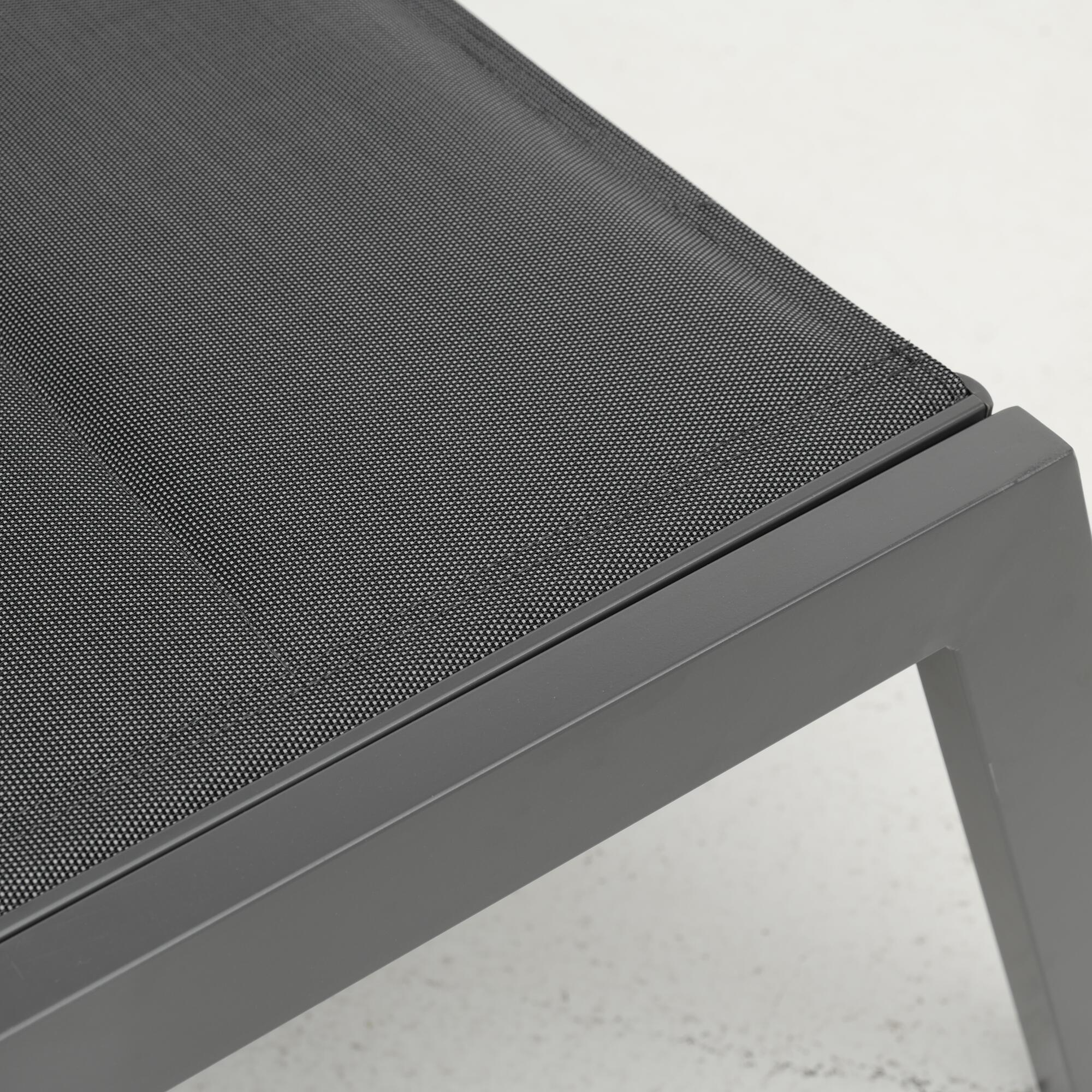 Lettino doppio senza cuscino Isboa NATERIAL in alluminio grigio e seduta grigio - 16