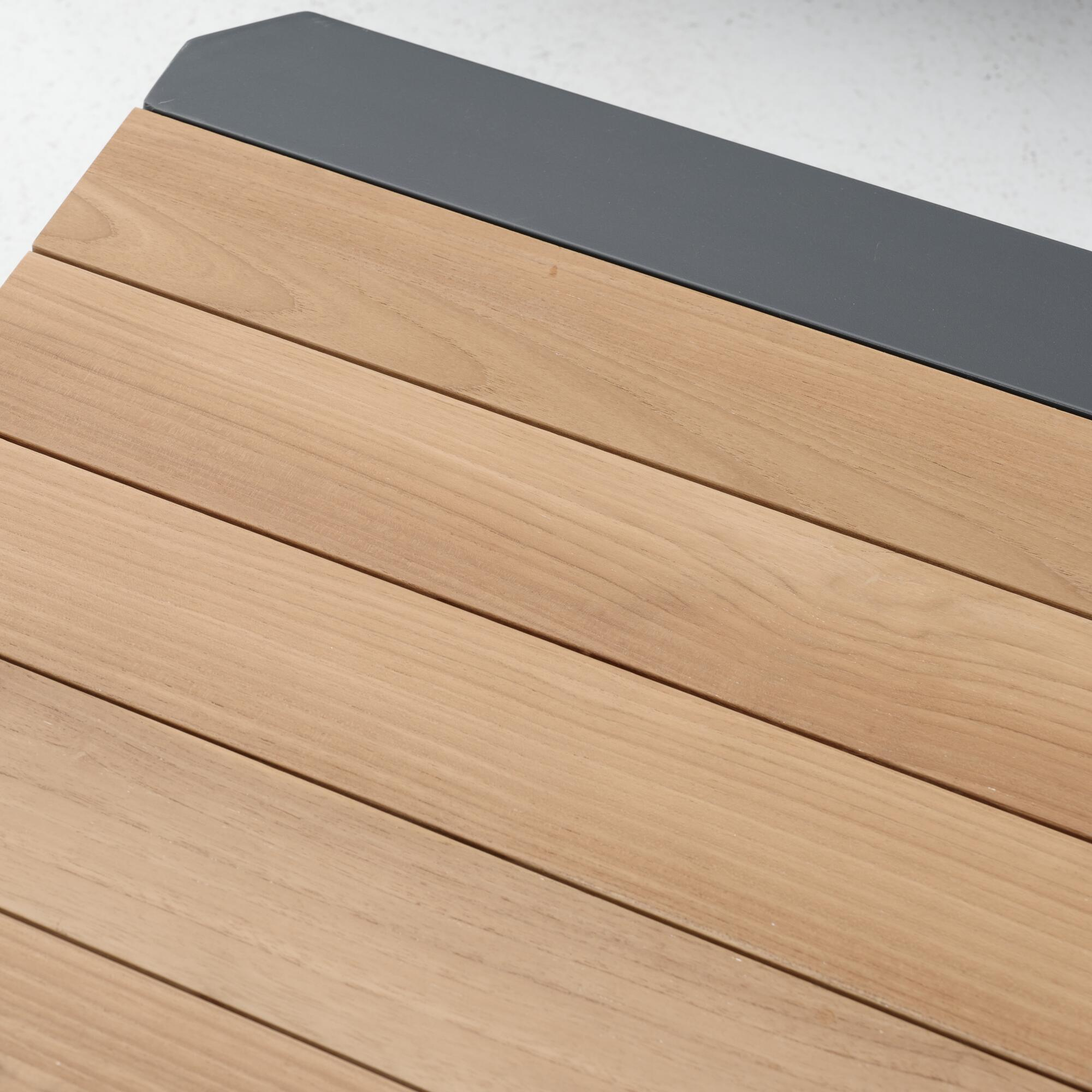 Salotto da giardino angolare per 5 persone marrone Bali NATERIAL con cuscini in poliestere grigio - 13