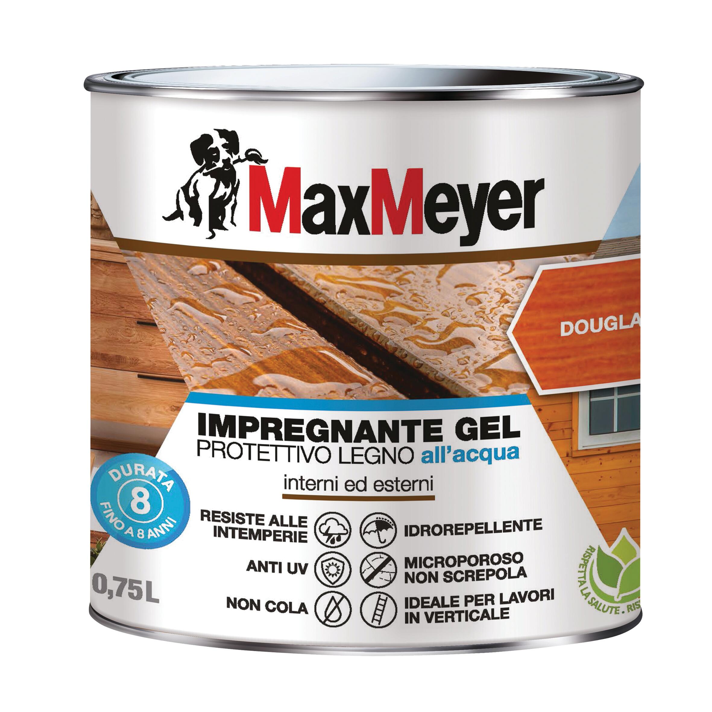 Impregnante per legno da esterno a base acqua MAXMEYER Gel douglas opaco 0.75 lt, 8 anni di protezione. - 10