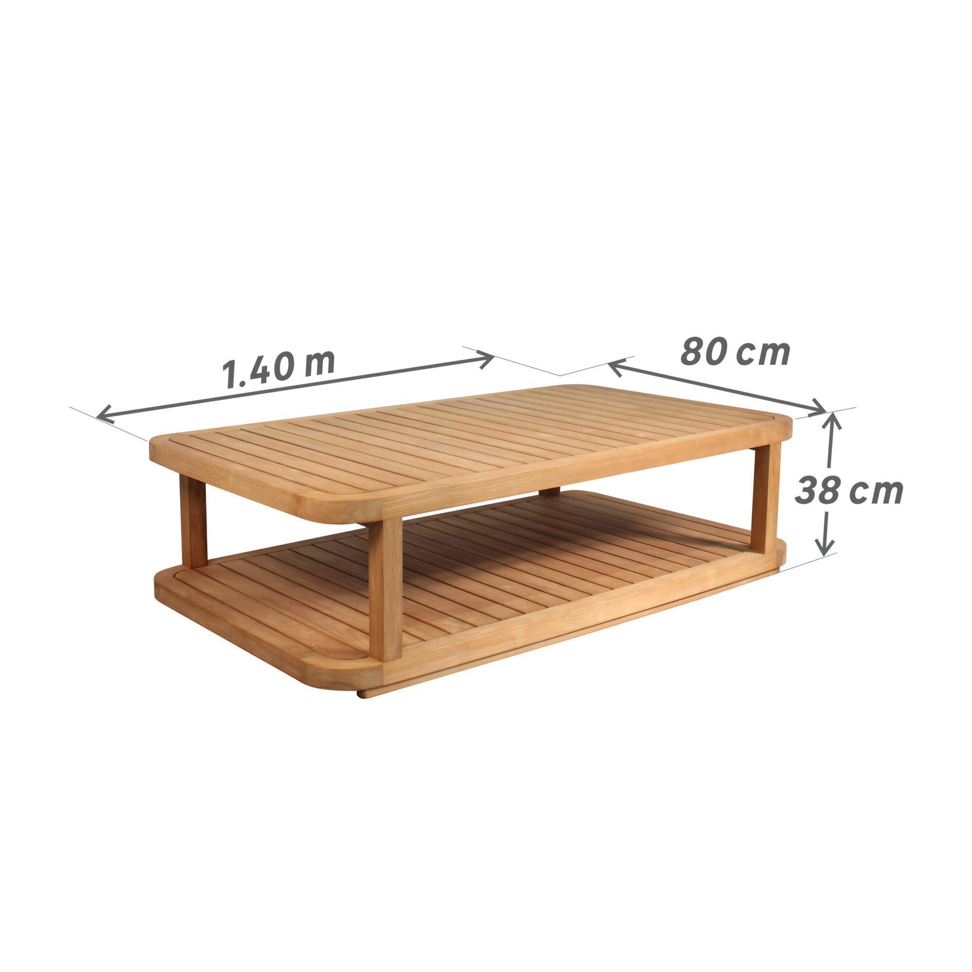 Mesa de apoio NATERIAL EQUATEUR TEAK 140X80X38 - 8