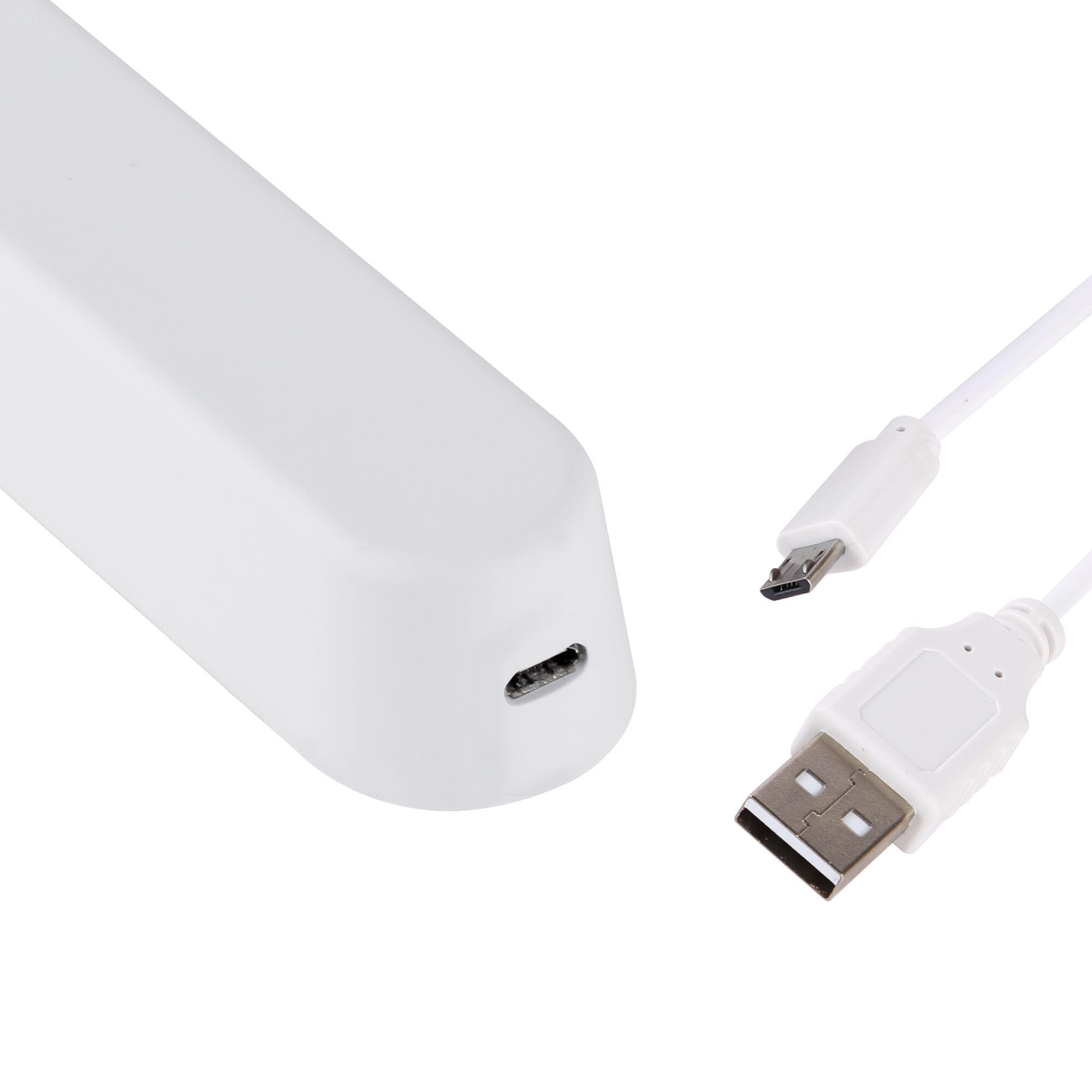 Réglette LED rechargeable USB, L.40 cm, orientable, blanc INSPIRE Leila - 6