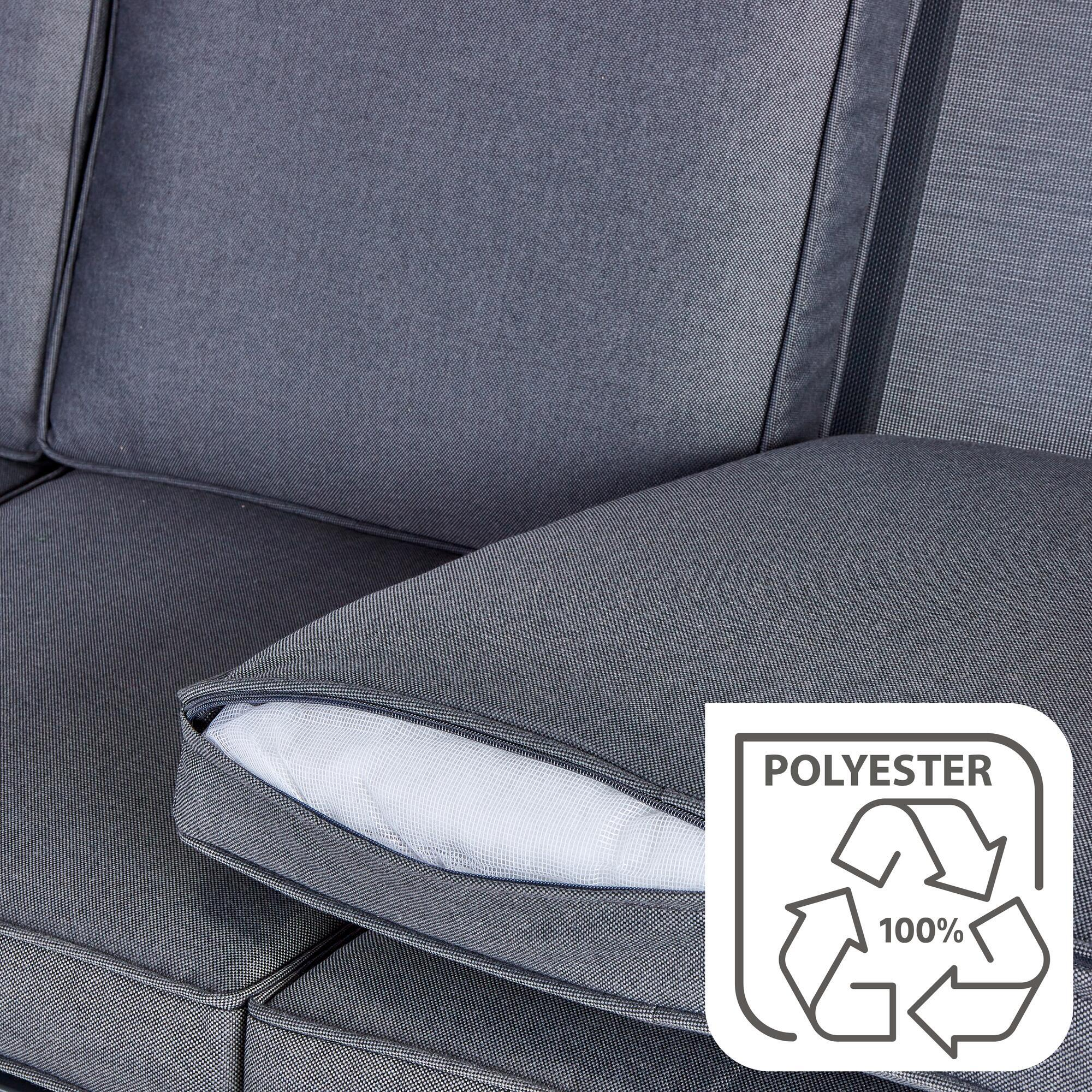 Dondolo NATERIAL struttura in acciaio antracite, cuscini in poliestere antracite - 10