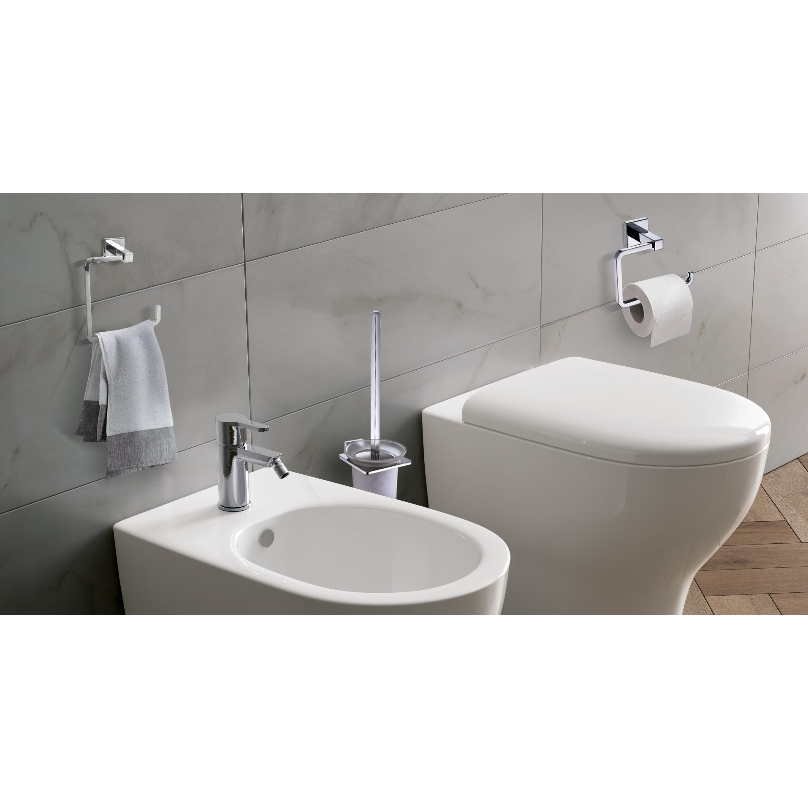 Toalheiro 34 cm zamak brilhante  Sensea Quaddro - 4