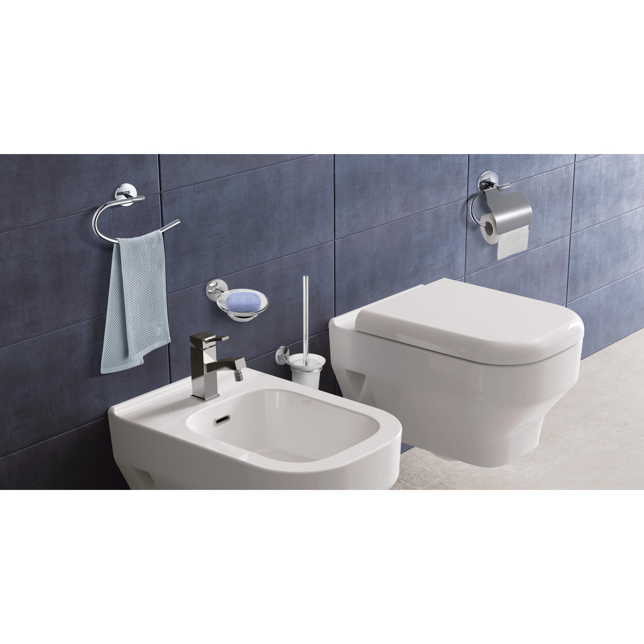 Porta rotolo a muro Suite cromato - 4