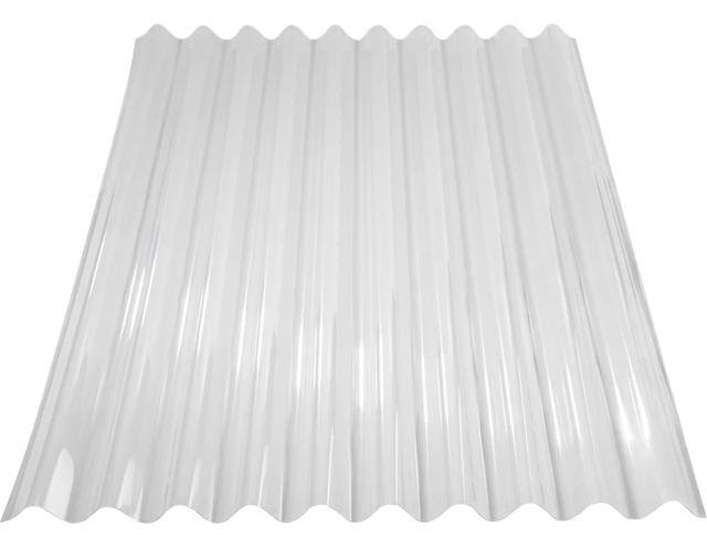 Lastra da copertura ondulato ONDULINE Onduclair PC PO 112 Passo 76/18 in policarbonato trasparente L 200 x L 112 cm, Sp 0.8 mm