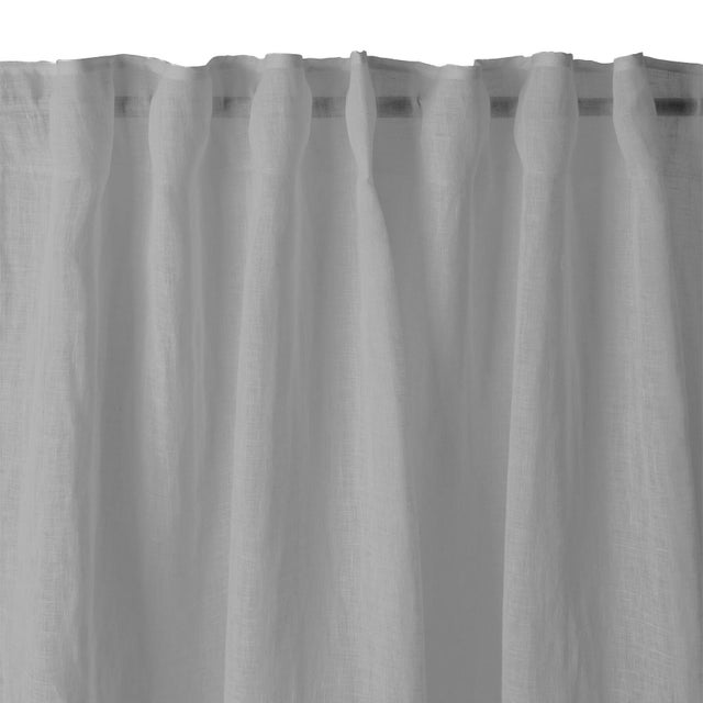 Tenda Lino Rembrandt grigio, passanti nascosti 140x310 cm
