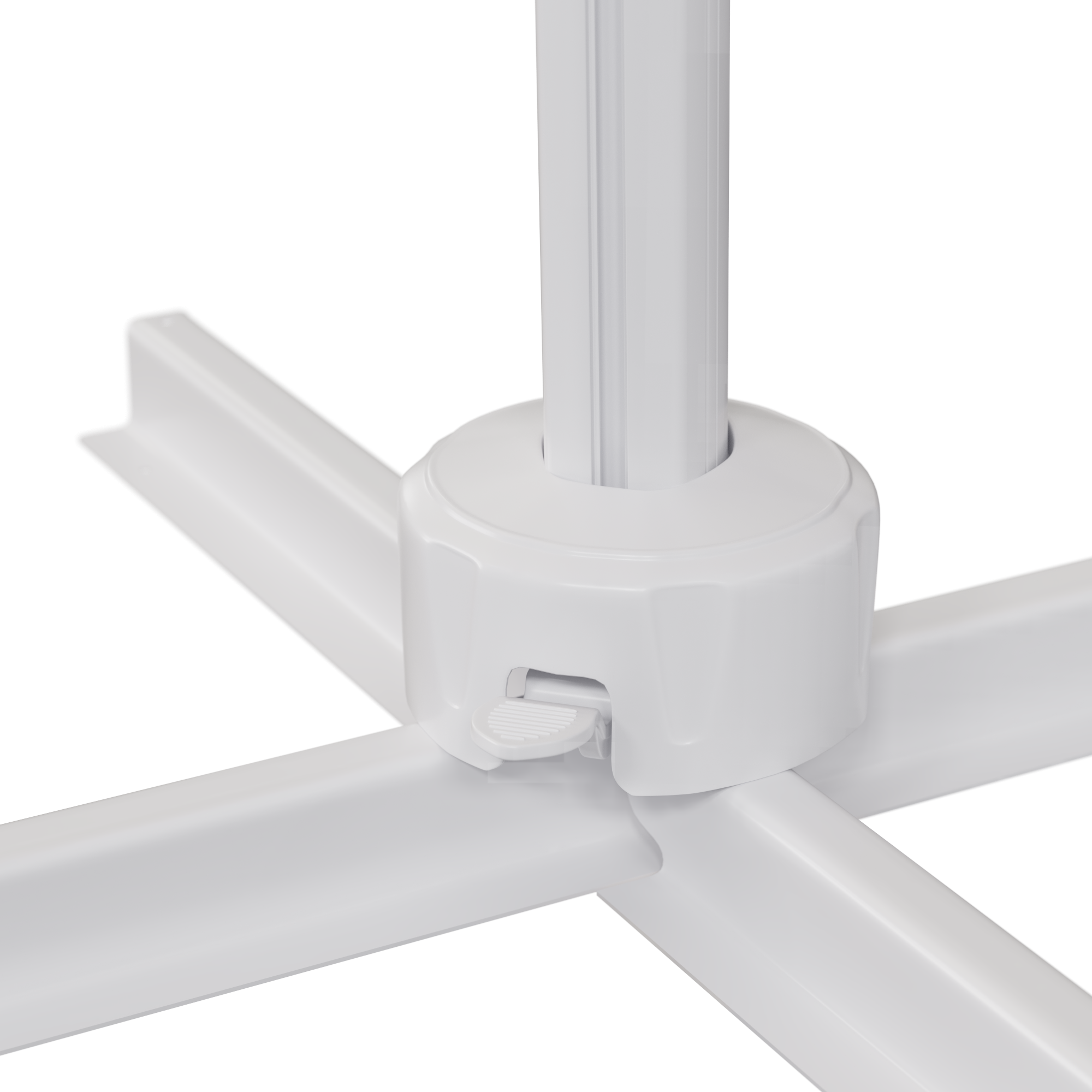 Parasol déporté NATERIAL Aura blanc mat carré, L286 x l.286 cm - 8