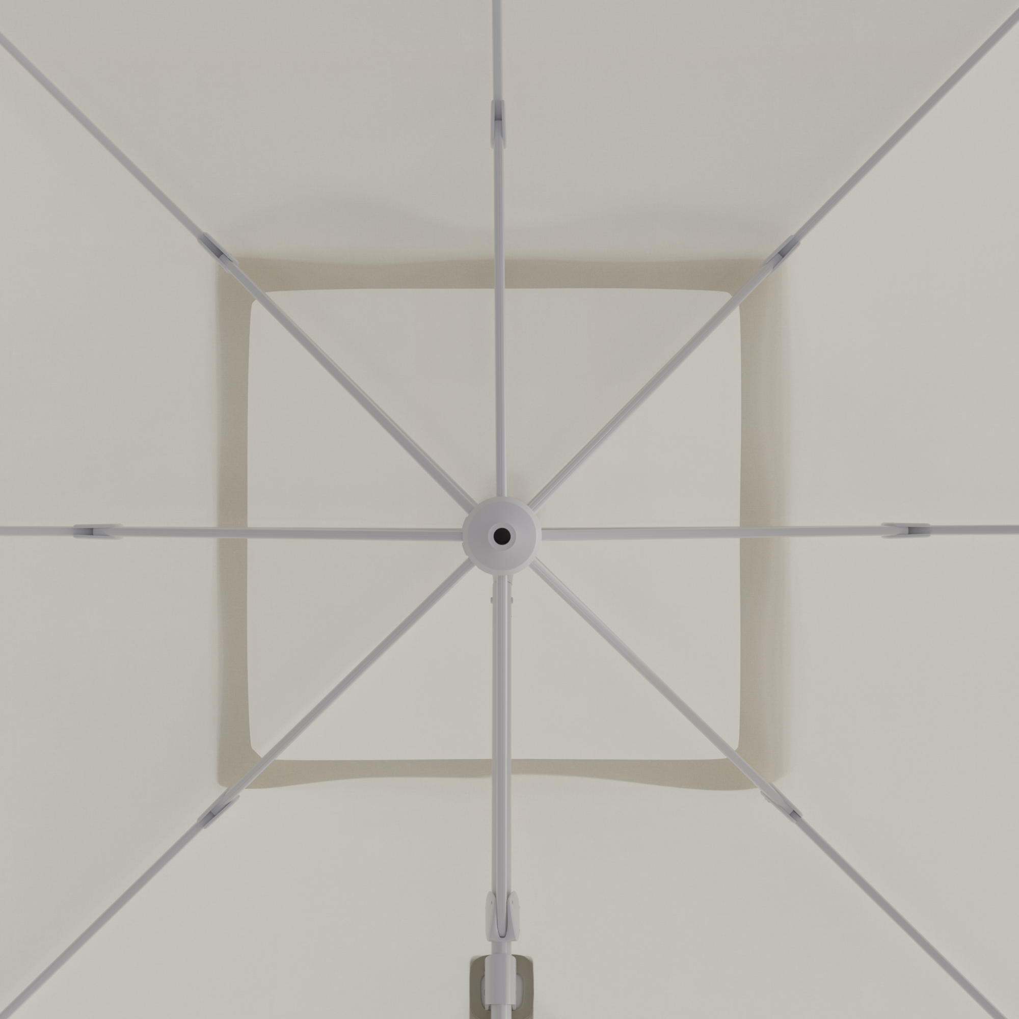 Parasol déporté NATERIAL Aura blanc mat carré, L286 x l.286 cm - 10