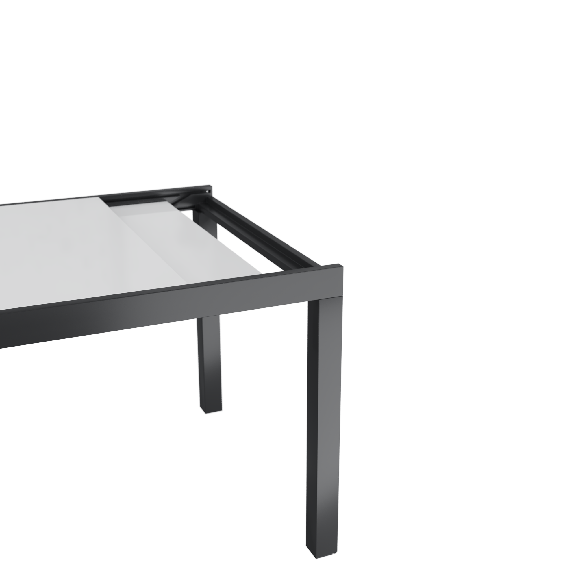 Mesa de alumínio NATERIAL LYRA ANTRACITE 90/160X90CM - 34