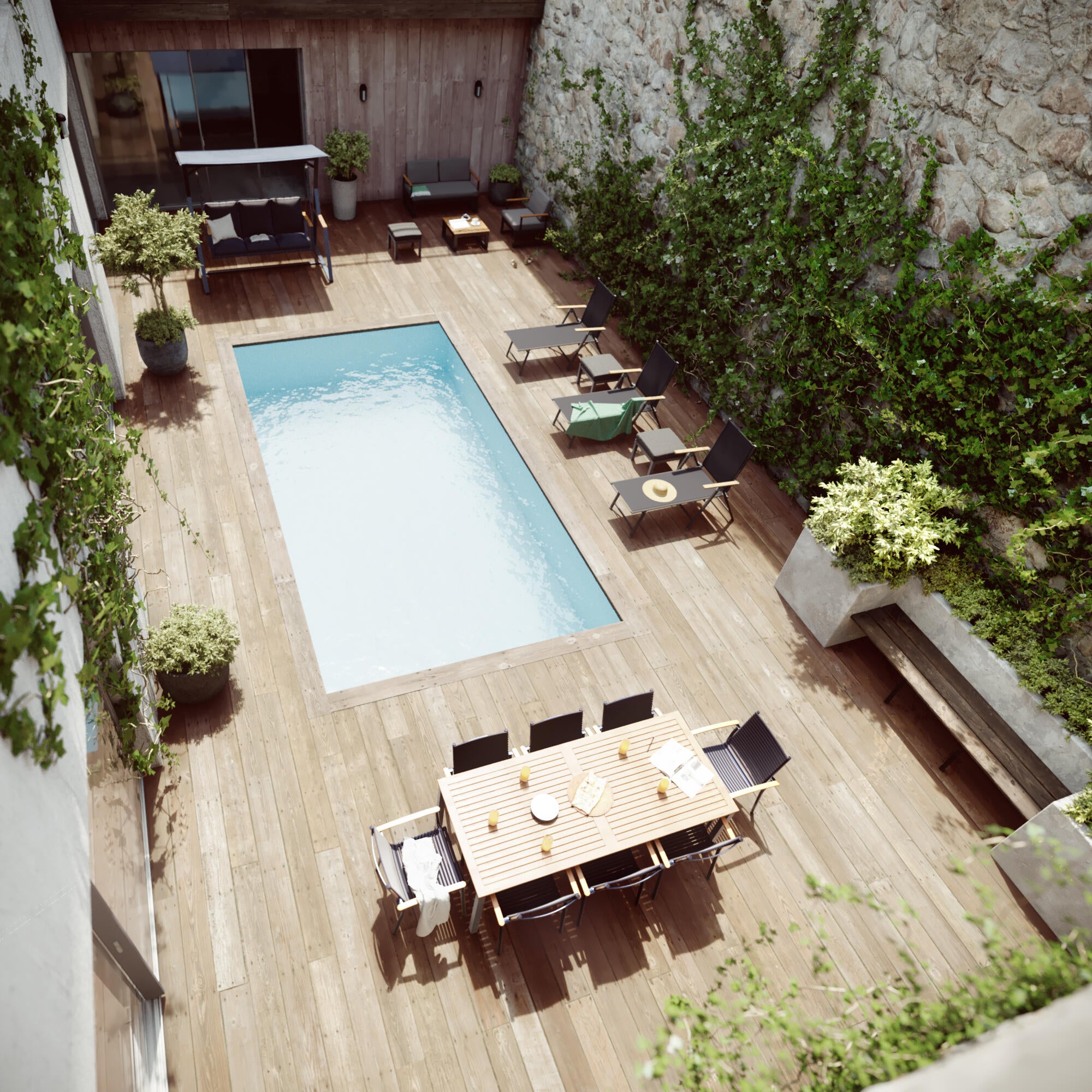 Silla de jardín sín cojín de aluminio Dora gris Naterial - 8