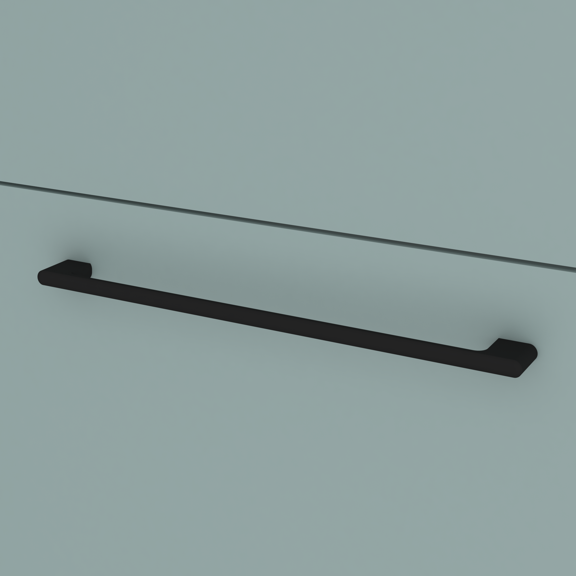 Mobile da bagno sospeso sotto lavabo L 75 x H 58 x P 33 cm verde laminato opaco, 2 cassetti SENSEA Remix - 7