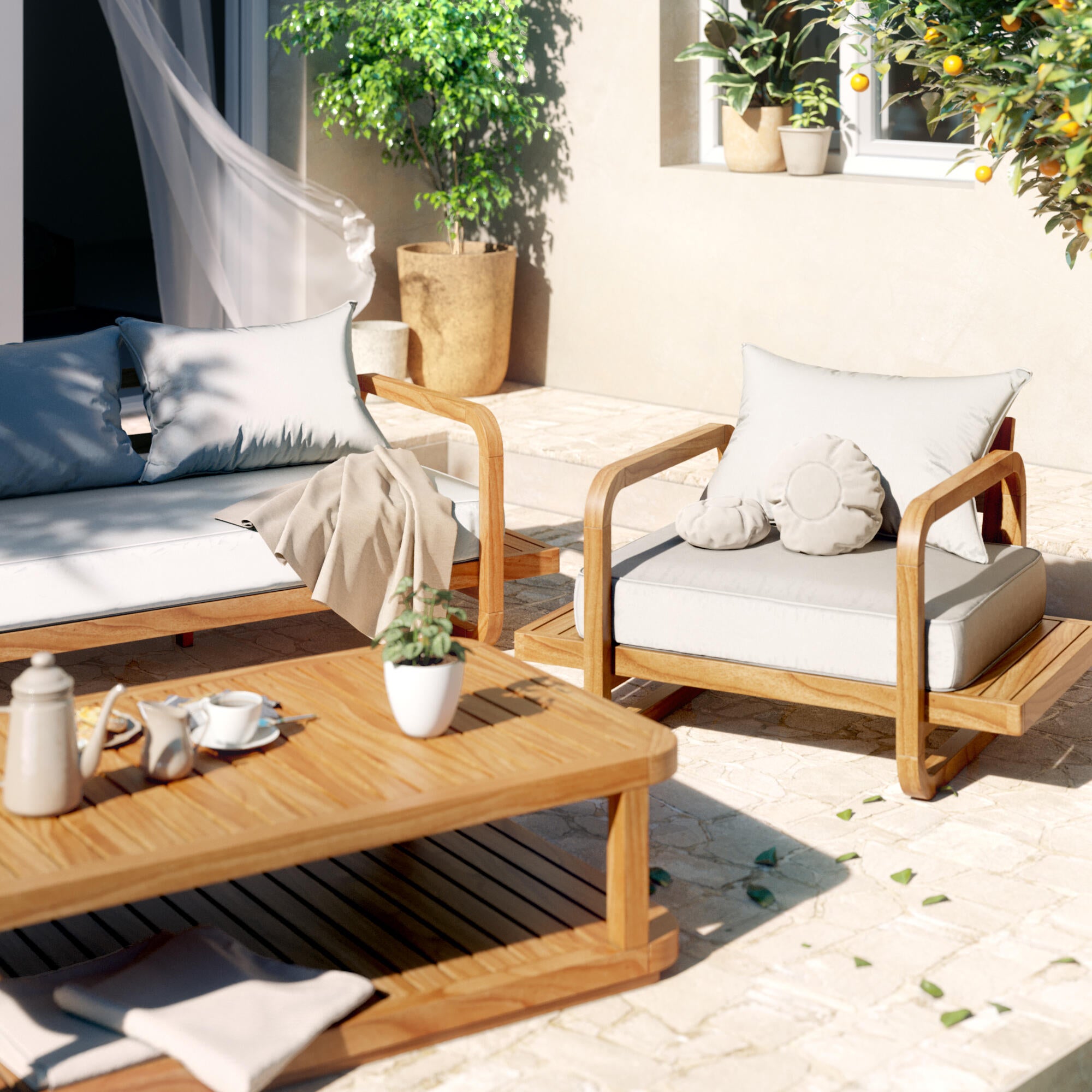 Mesa de apoio NATERIAL EQUATEUR TEAK 140X80X38 - 14