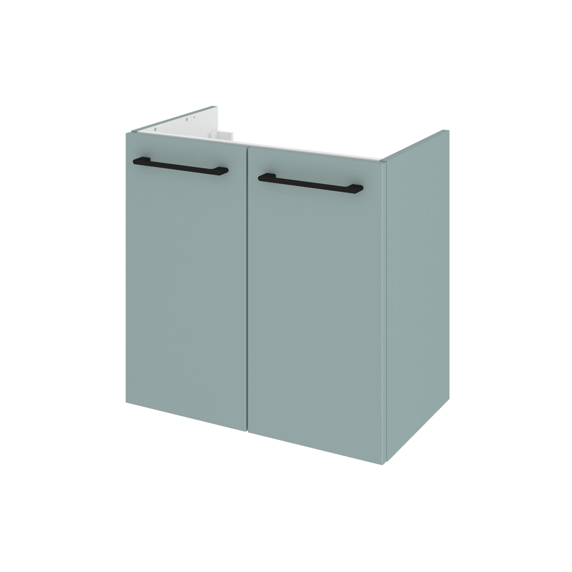 Szafka łazienkowa 2 drzwiczki + umywalka zestaw 61x36.7 cm Remix celadon mat Sensea