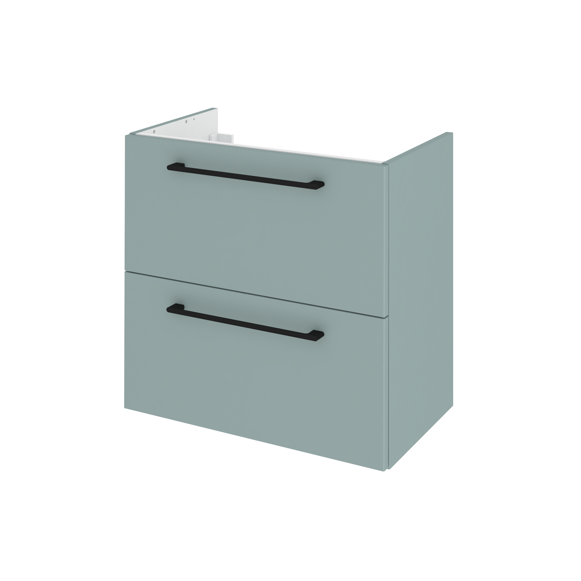 Szafka łazienkowa 2 szuflady + umywalka zestaw 61x36.7 cm Remix celadon mat Sensea