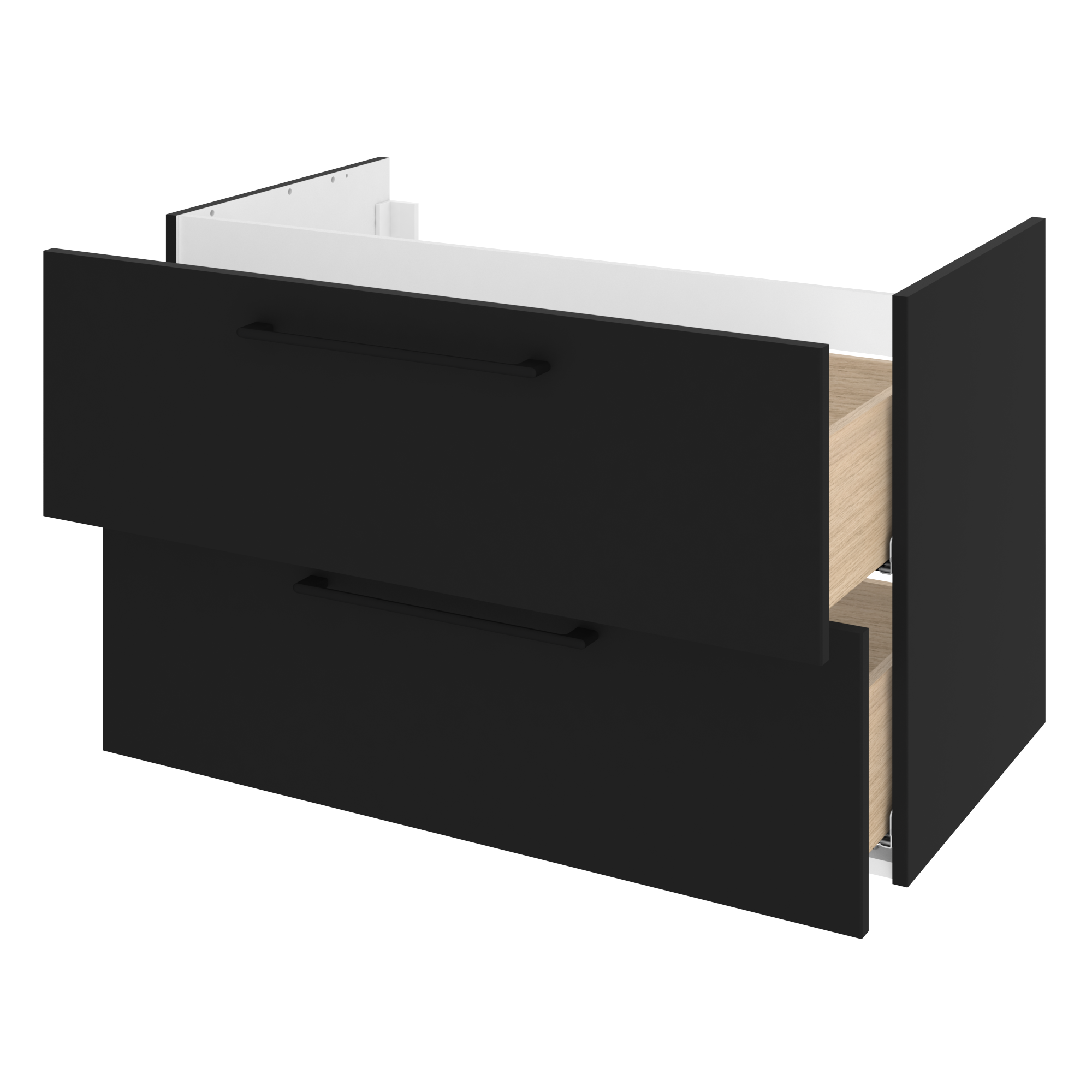 Szafka pod umywalkę Remix Black Mat 90 Sensea - 11