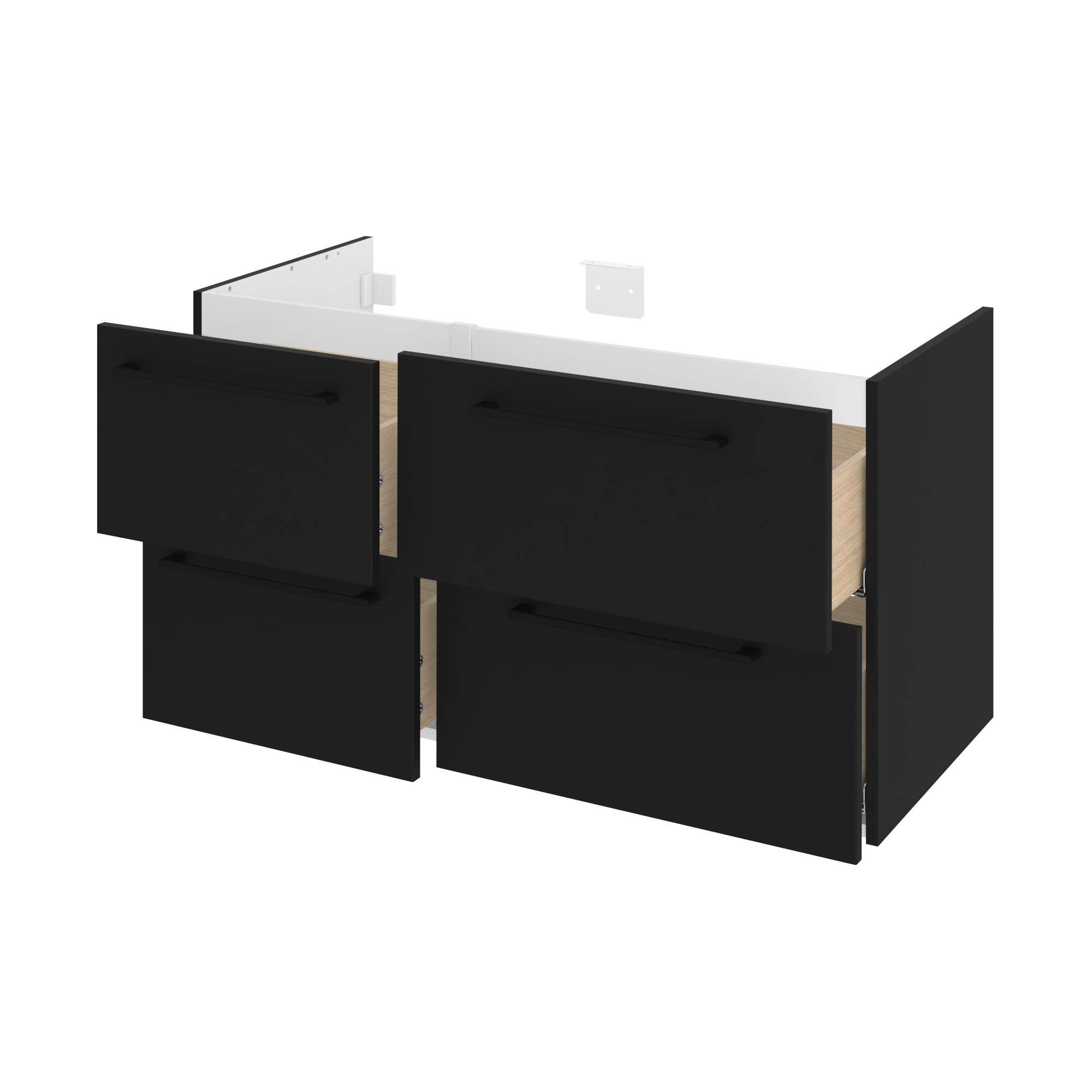 Szafka pod umywalkę Remix Black Mat 60 Sensea - 20