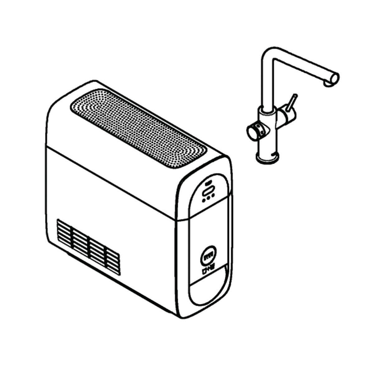 Kit rubinetto e filtro acqua sottolavello  GROHE  sistema filtrazione Blue Home bocca L cr, antiodore/antisapore - 7
