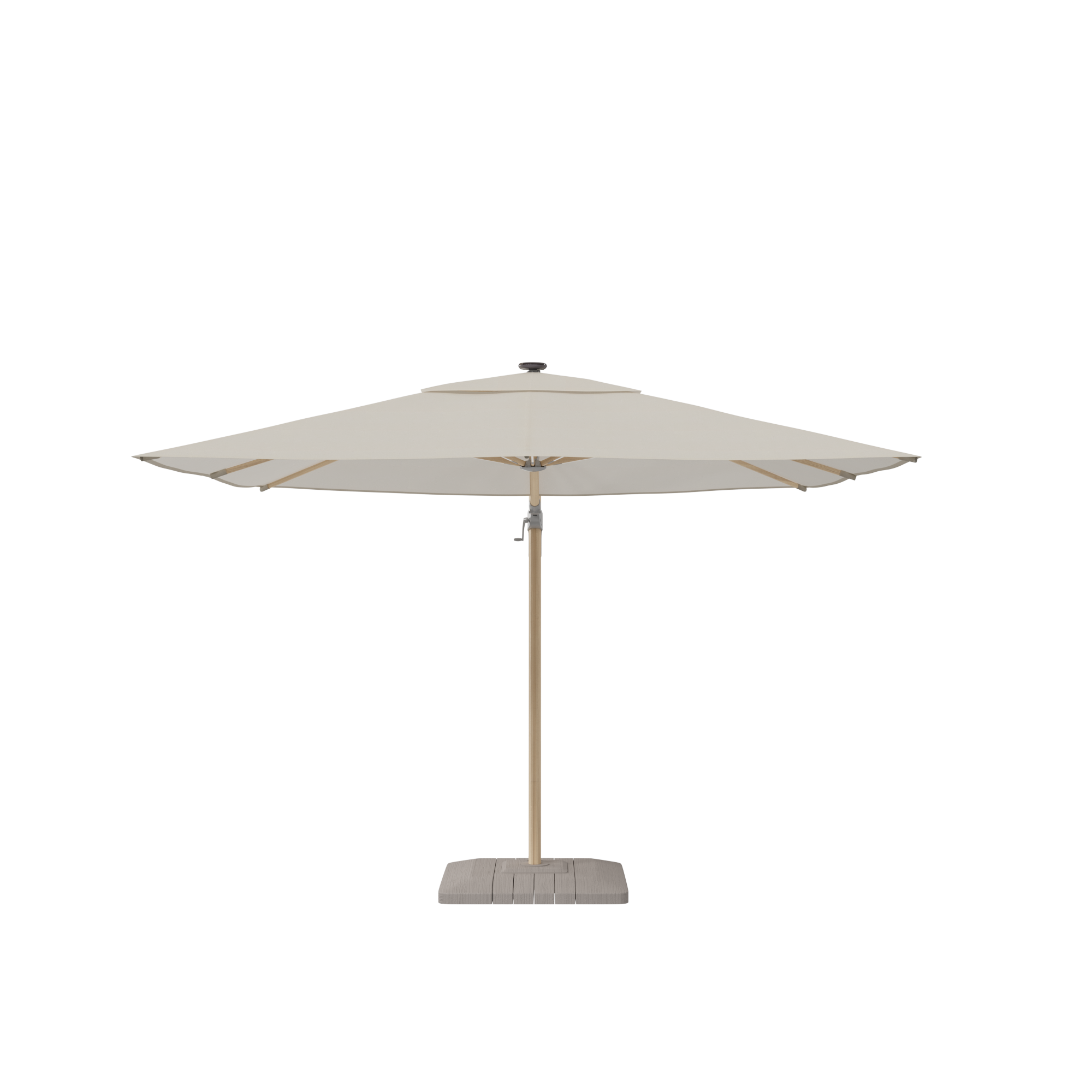 Parasol déporté carré blanc Sonora NATERIAL L.288 x l.288 cm - 7