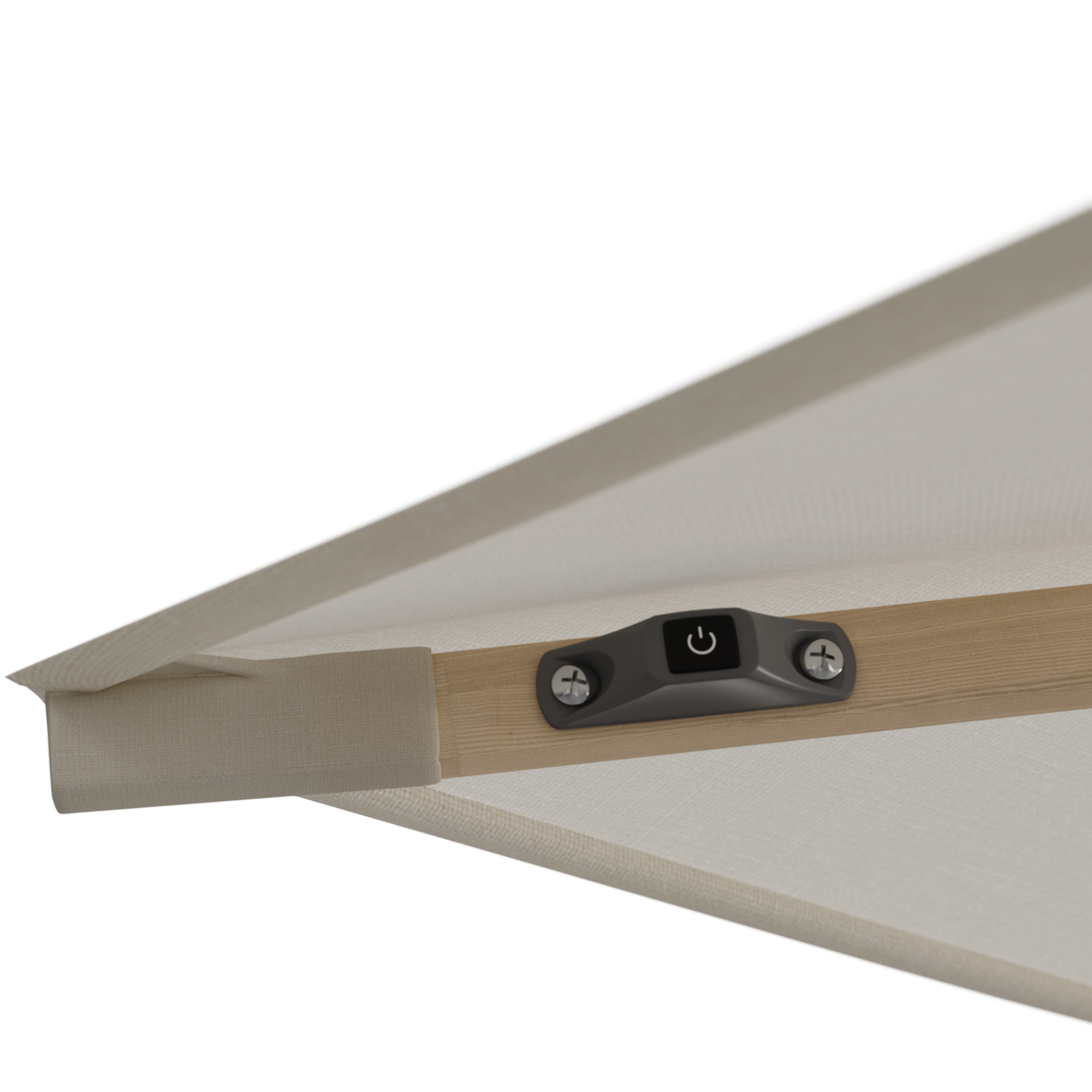 Ombrellone a palo laterale marrone Sonora NATERIAL con telo rettangolare bianco L 280 x P 391 x H 274 cm - 22