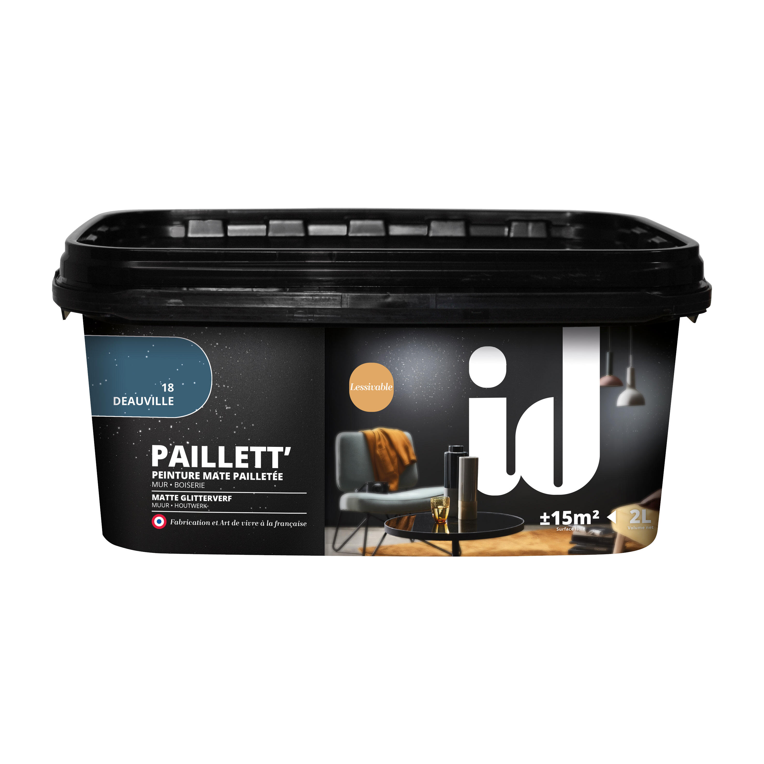 Peinture à effet, Paillett' ID, flash, mat, 2 l - 6