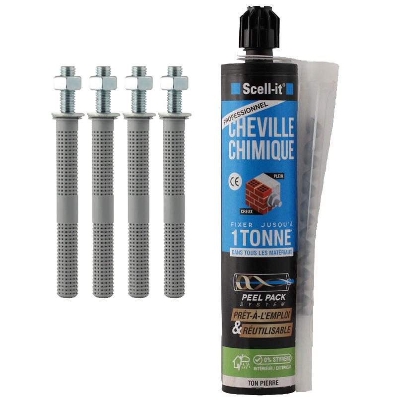 1 kit de scellement chimique multimatériau Kit-xpro-a4-m12 SCELL-IT, Diam.15 x L - 2