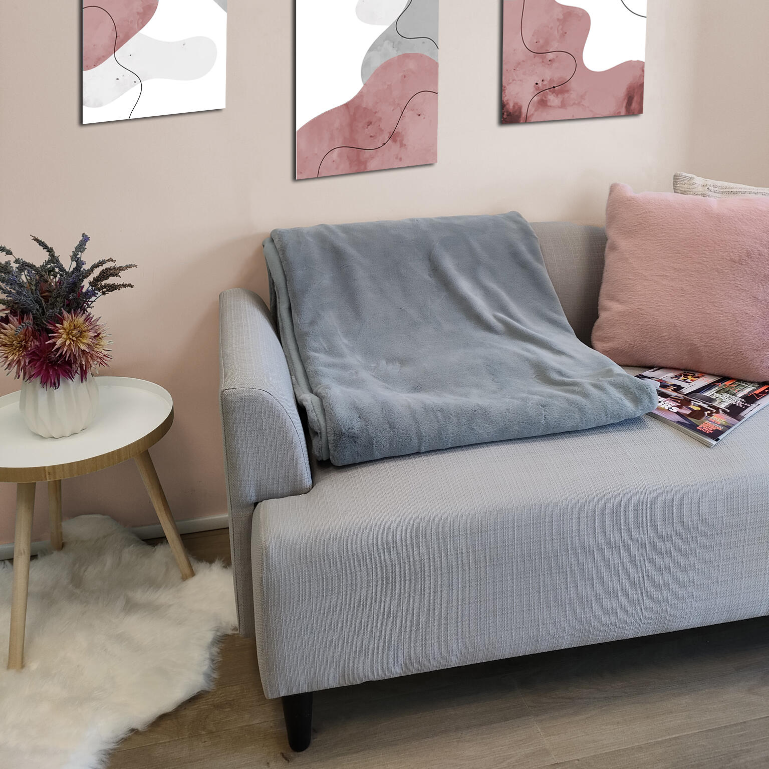 Plaid Boreal, gris l.120 x L.150 cm - 4