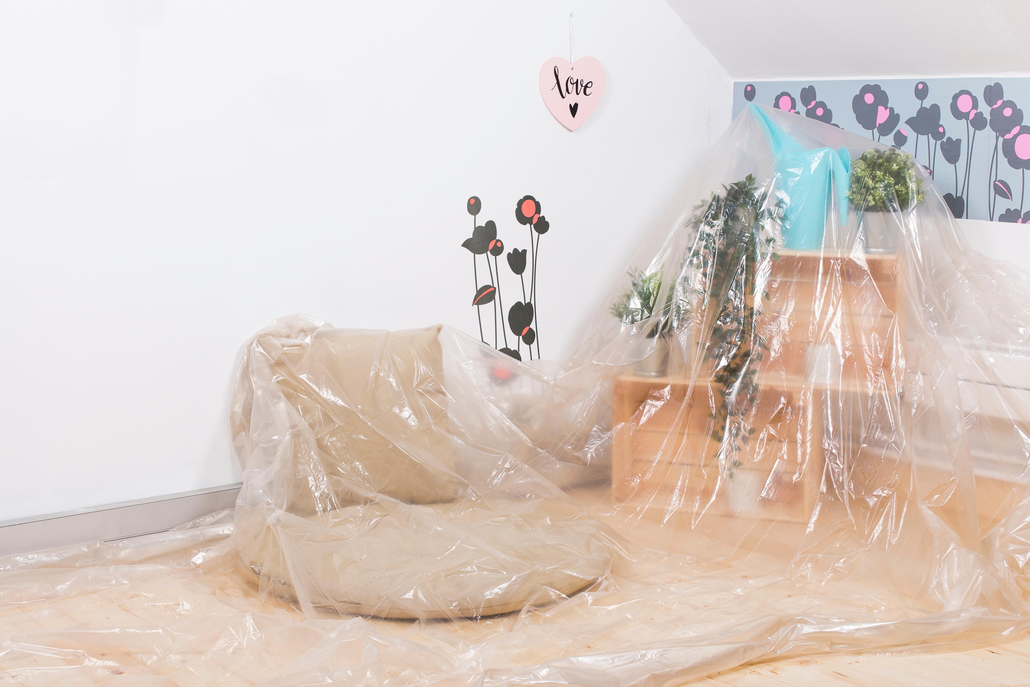 Bâche de protection peinture plastique l.3 m x L.15 m - 2