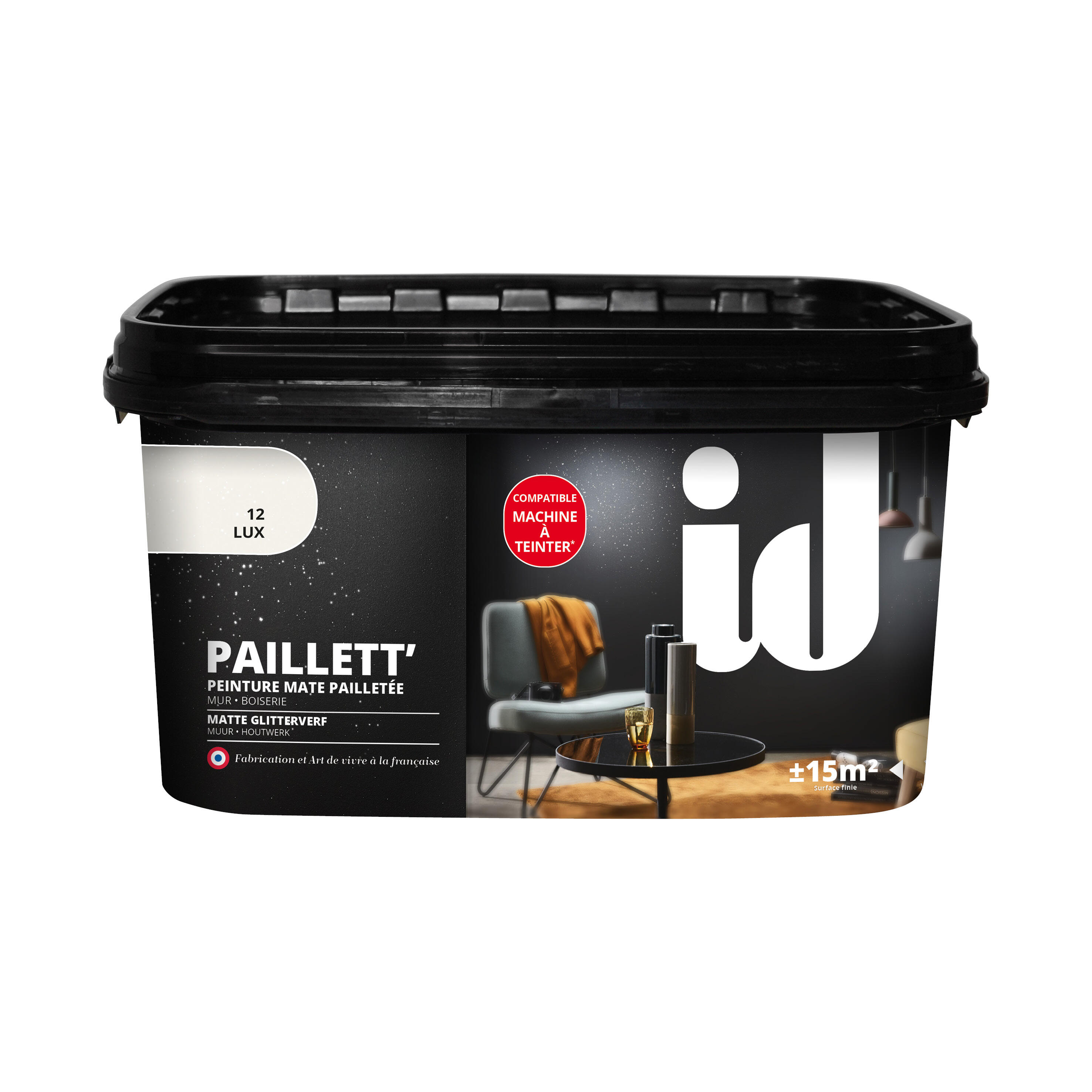 Pittura decorativa Paillett ID effetto paillette bianco bianco 2 l - 8