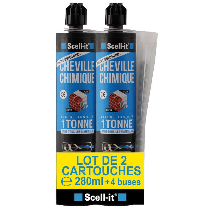 Lot de 2 cartouches de scellement chimique SCELL IT - 4