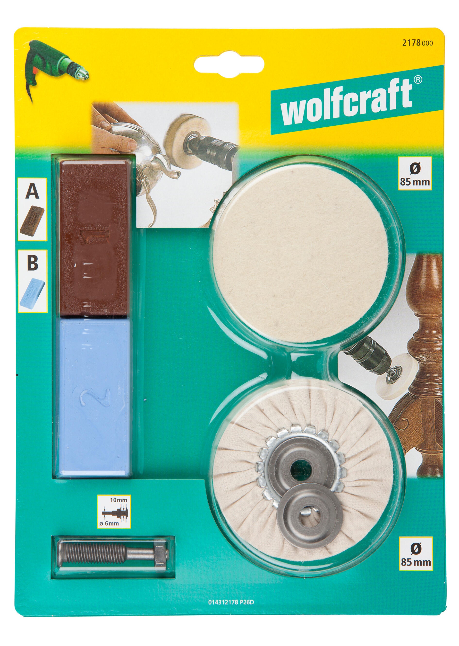 Kit de rénovation chromes auto-moto pour métal WOLFCRAFT 2178000, Diam.0 mm - 2