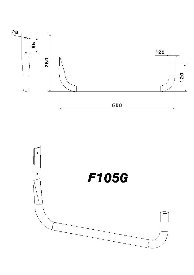 Crochet gainé MOTTEZ, H.25 x l.50 x P.2.5 cm - 7