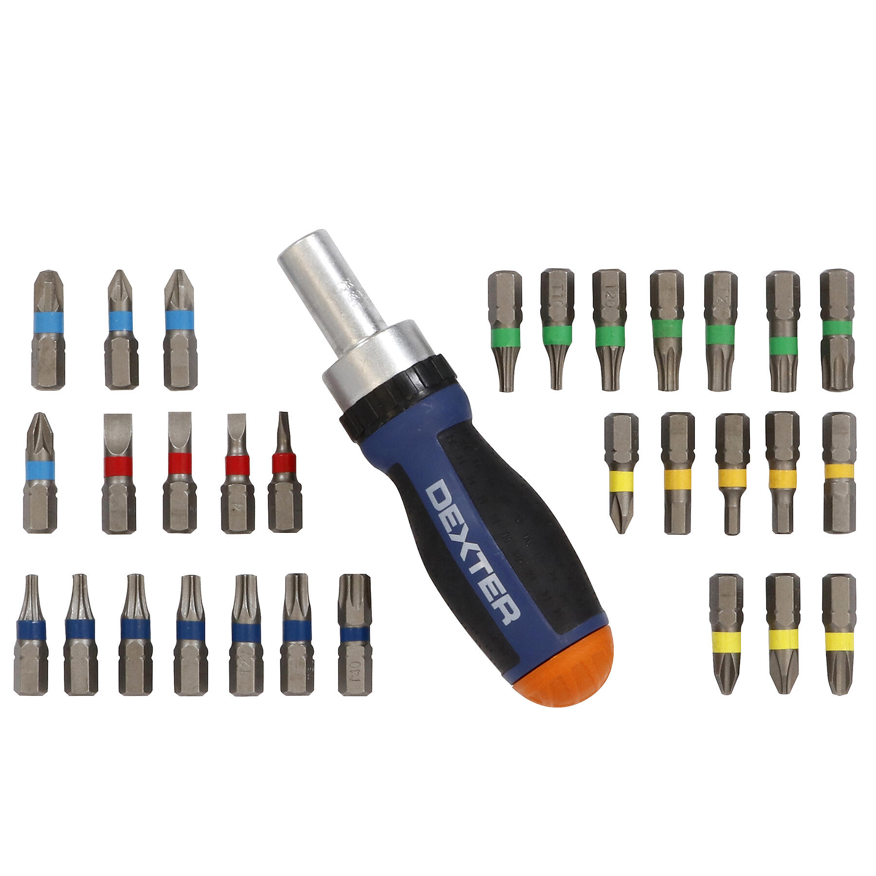 Set de vissage mixte en acier chrome DEXTER, 31 pièces - 2