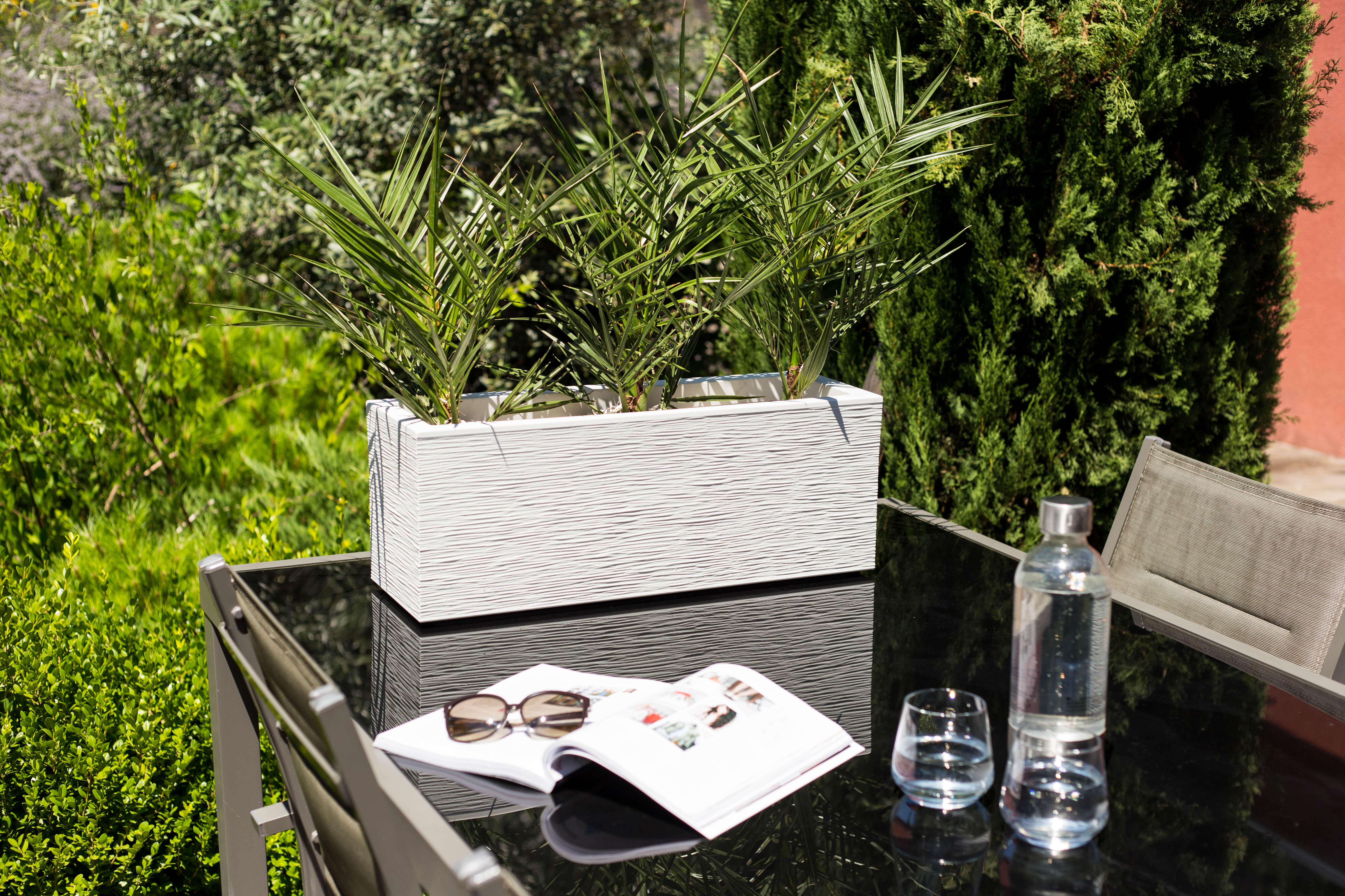 Balconnière polypropylène EDA Graphit up, L.19.5xl.59xH.22.5cm, blanc cérusé - 2