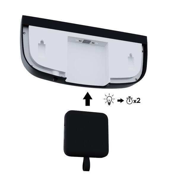 Applique solaire et rechargeable Booster Foley 150 à 900 Lumen noir INSPIRE - 4