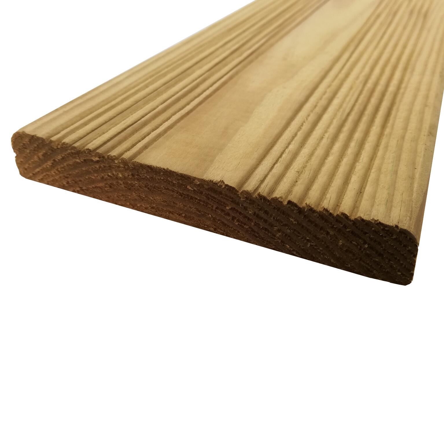 Lame terrasse bois en pin vert KUHMO2 ECO, L.240 x l.12 cm x Ep.21mm - 2